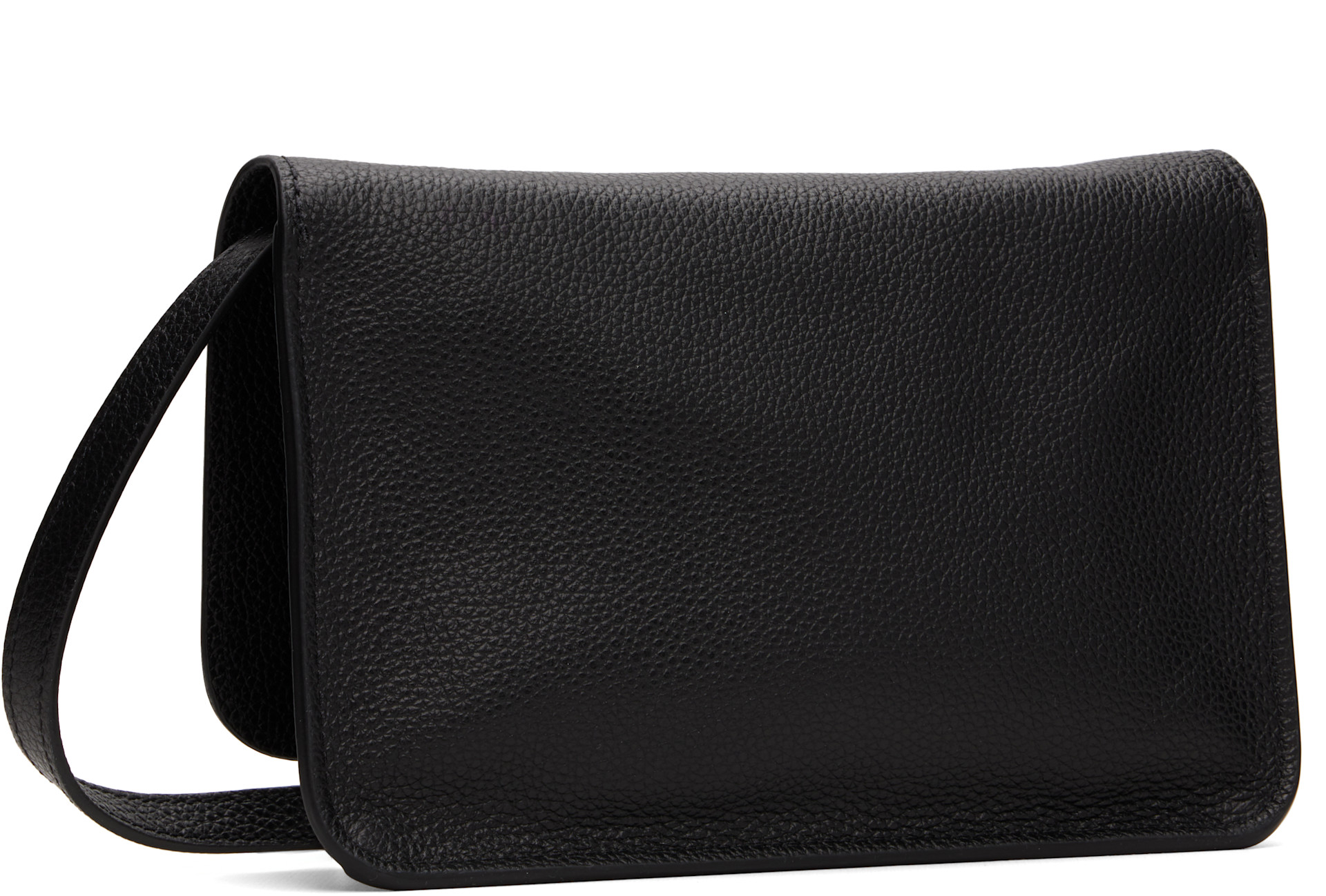 MARNI ブラックレザー ケース Marni: ブラック 'Marni Mending Embroidery' レザー ポーチ | SSENSE 日本