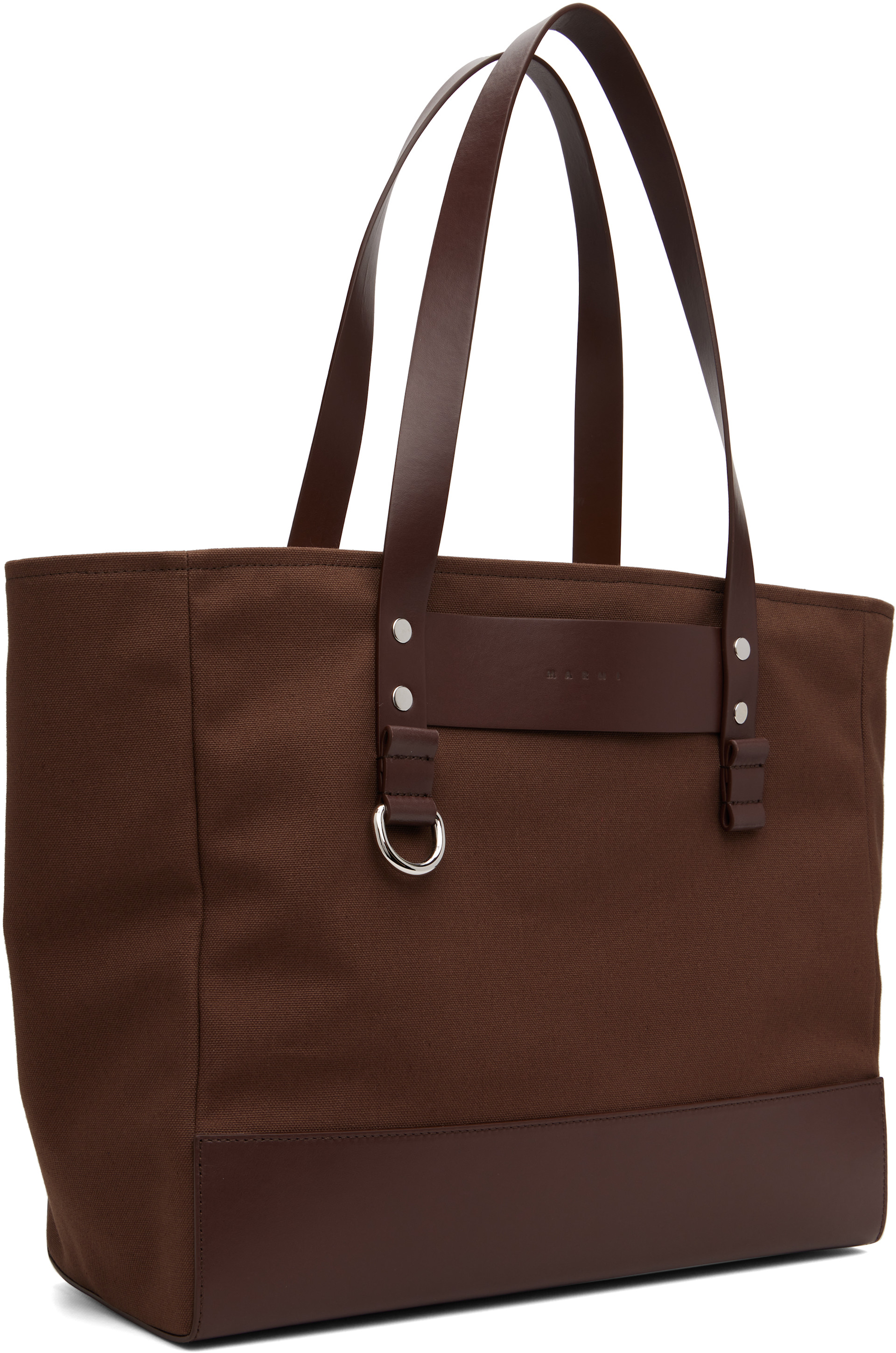 Marni - Cabas brun en canevas