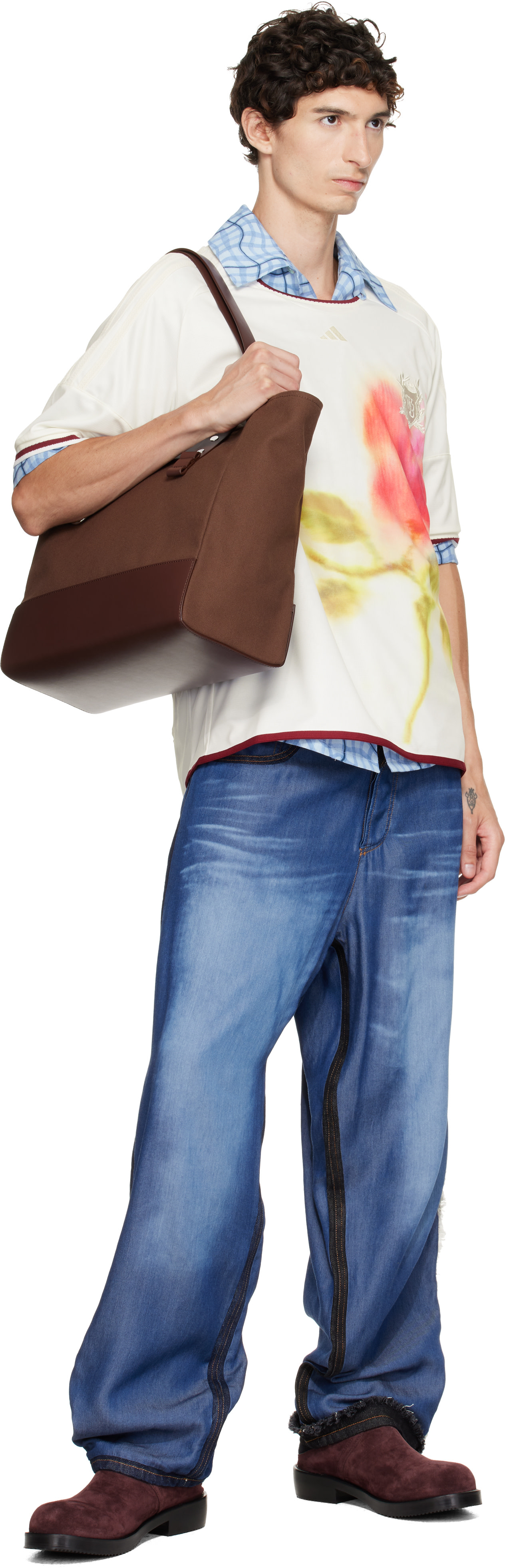 Marni - Cabas brun en canevas