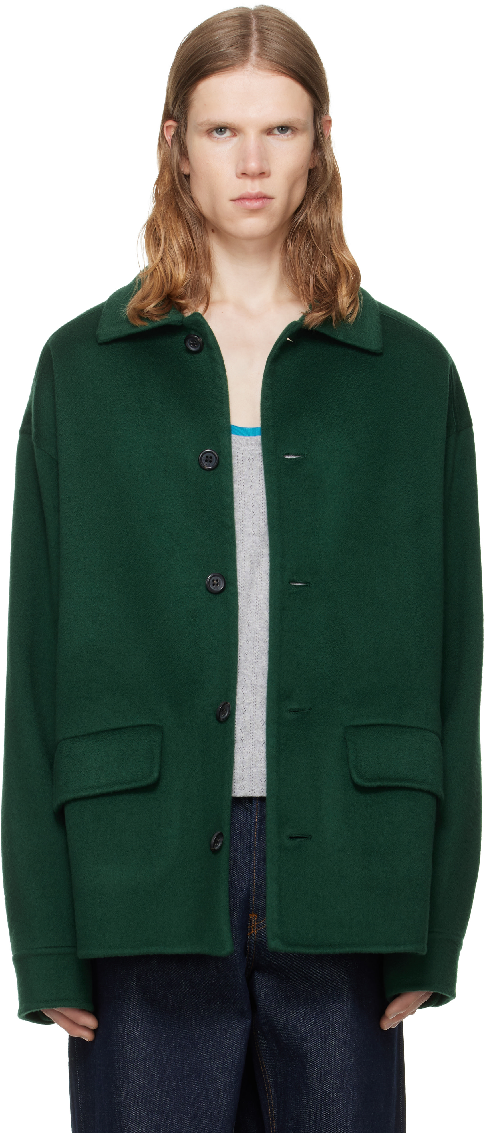 Marni - Green Wool-Cashmere Jacket