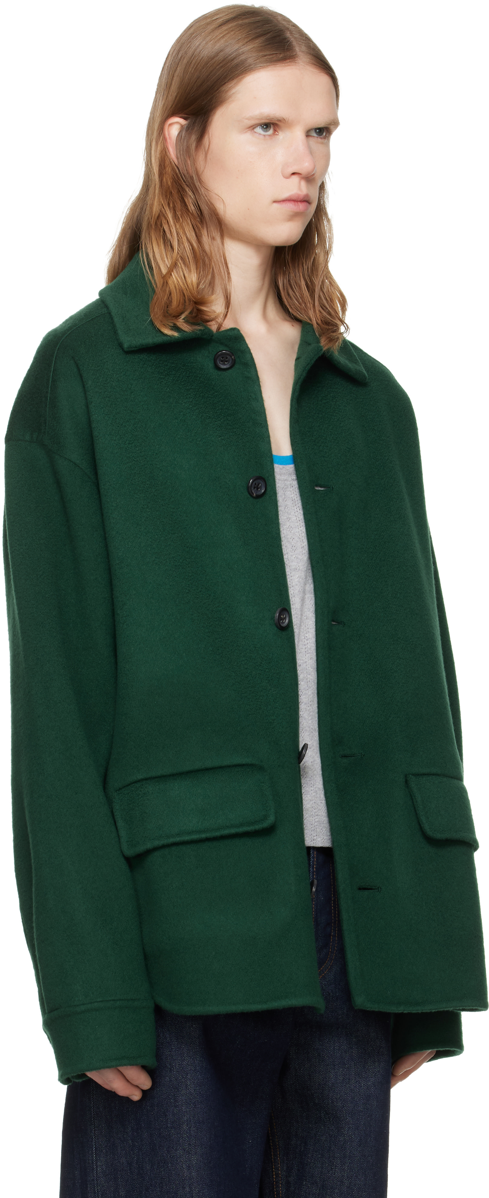Marni - Green Wool-Cashmere Jacket