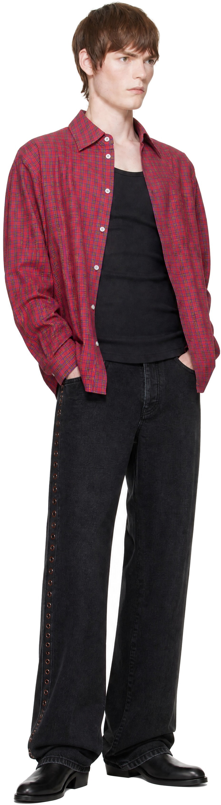 Marni - Black Eyelet Jeans