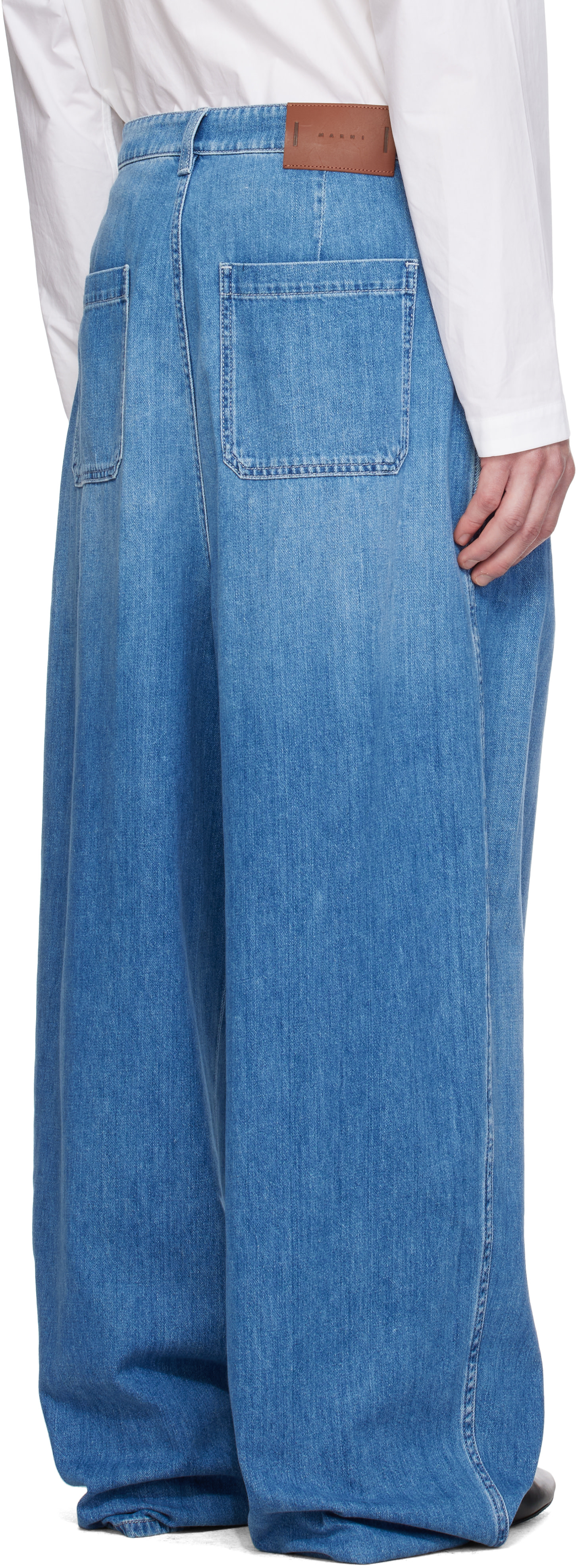Marni - Blue Pleated Jeans