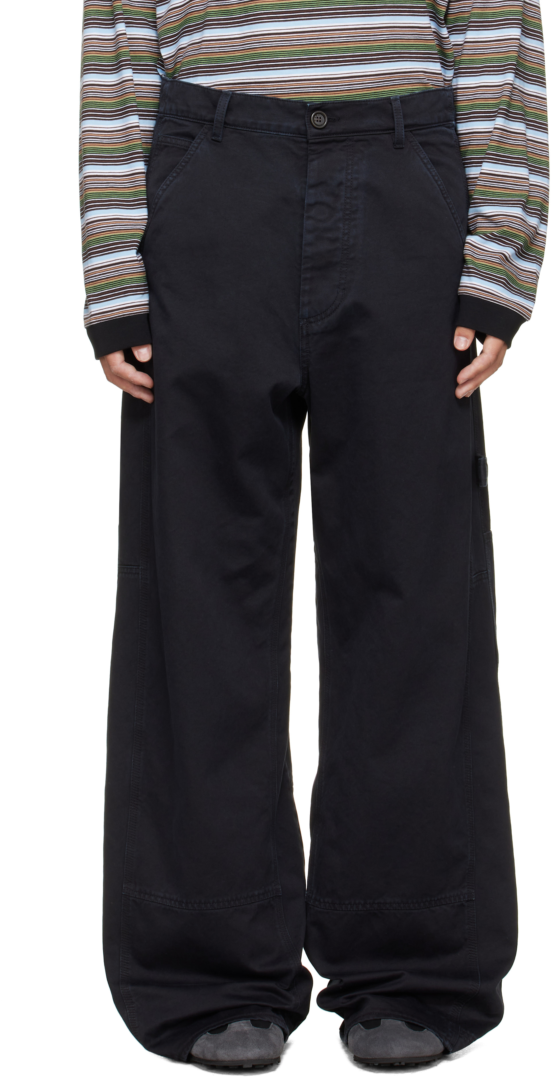 Marni - Pantalon noir à passant