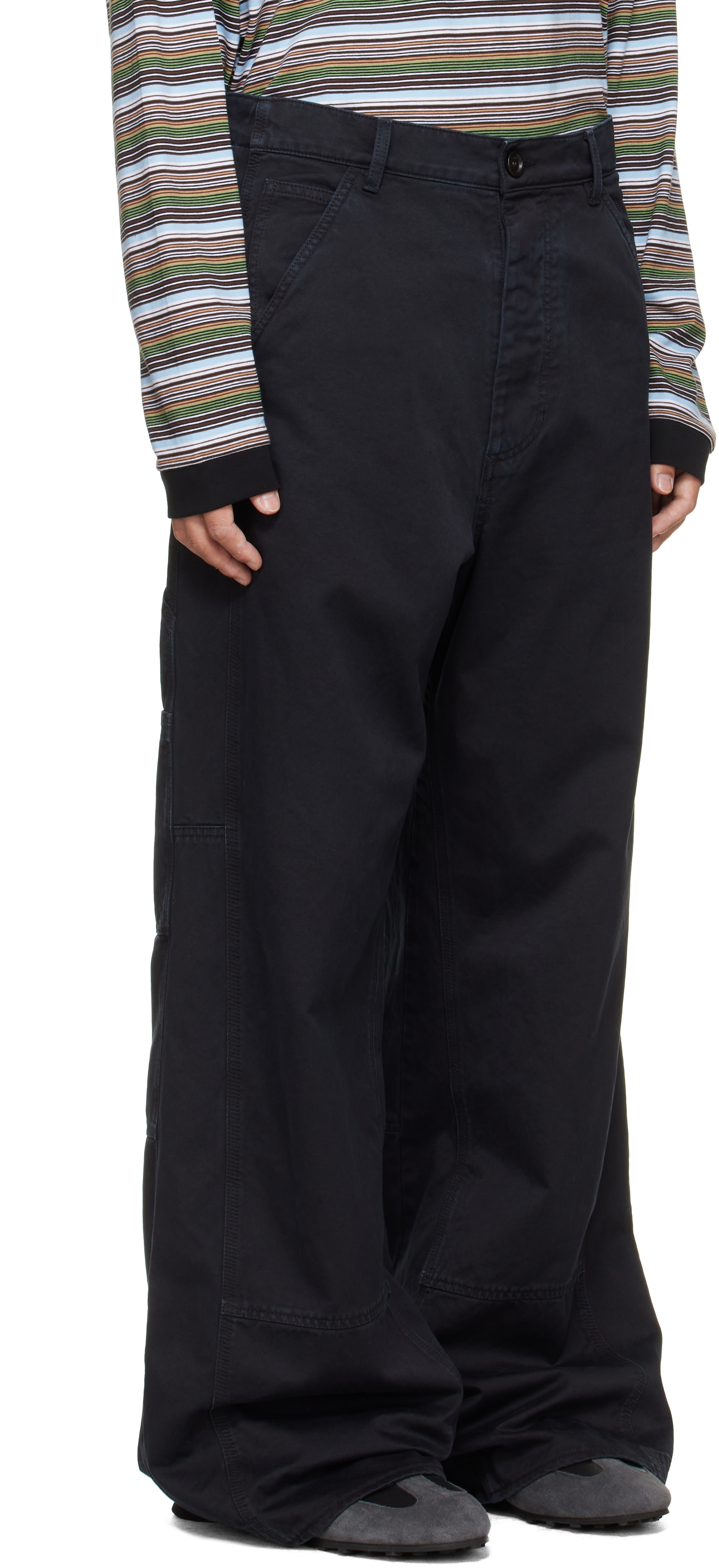 Marni - Pantalon noir à passant