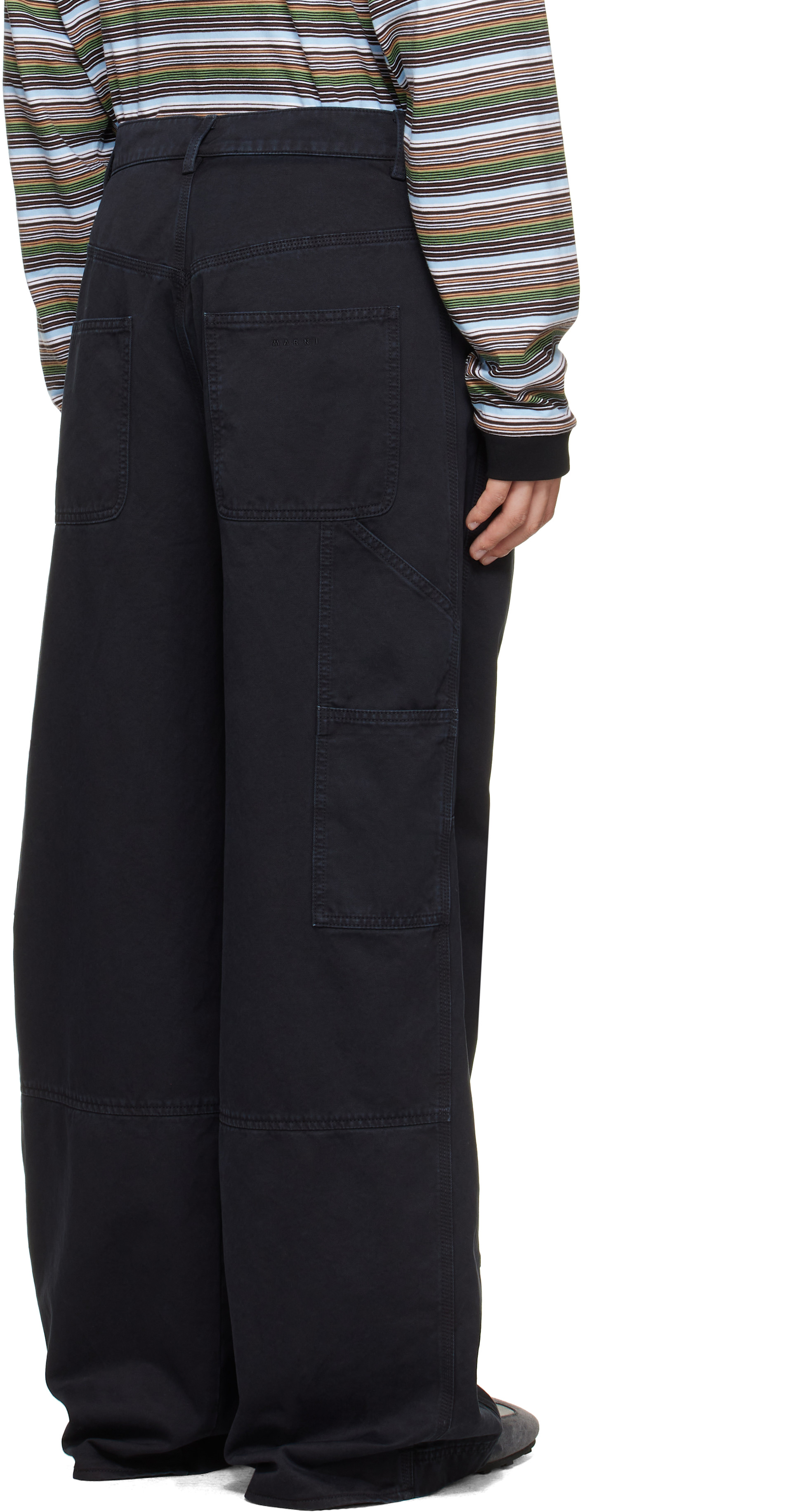 Marni - Pantalon noir à passant
