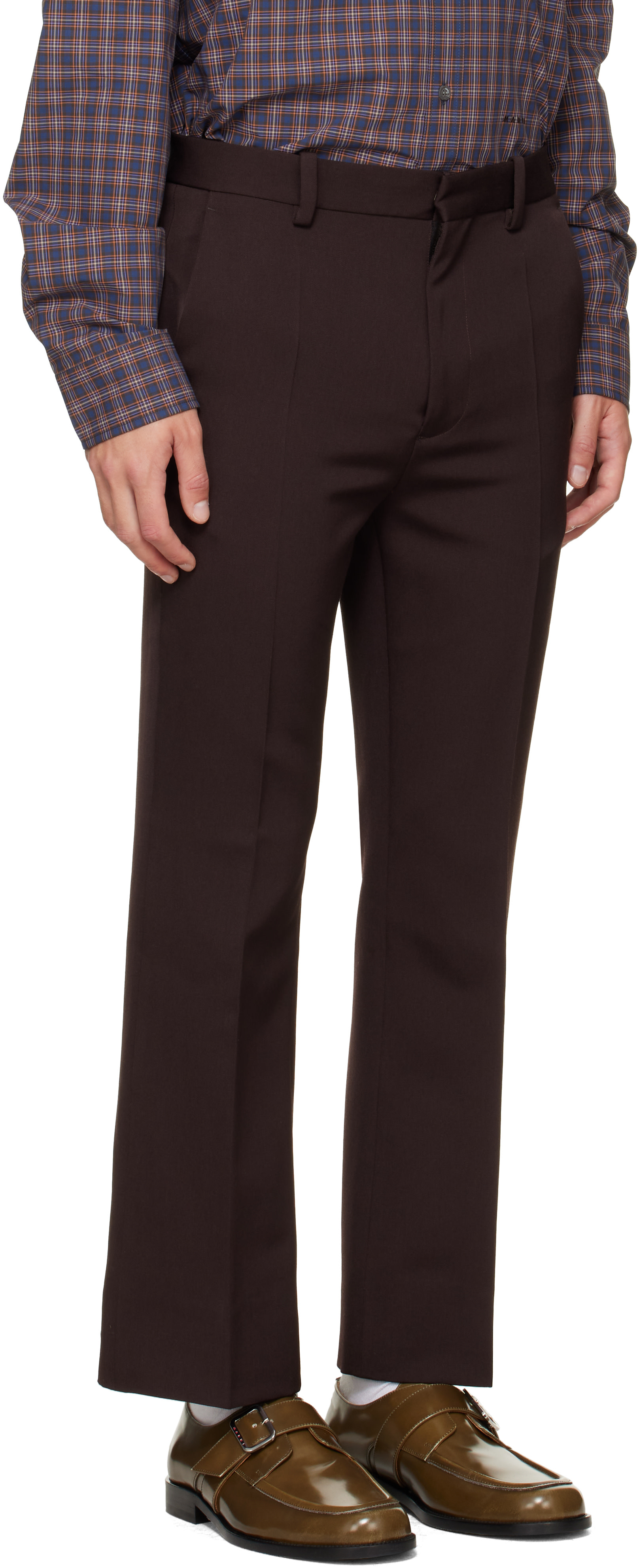 Marni - Brown Regimental Wool Trousers