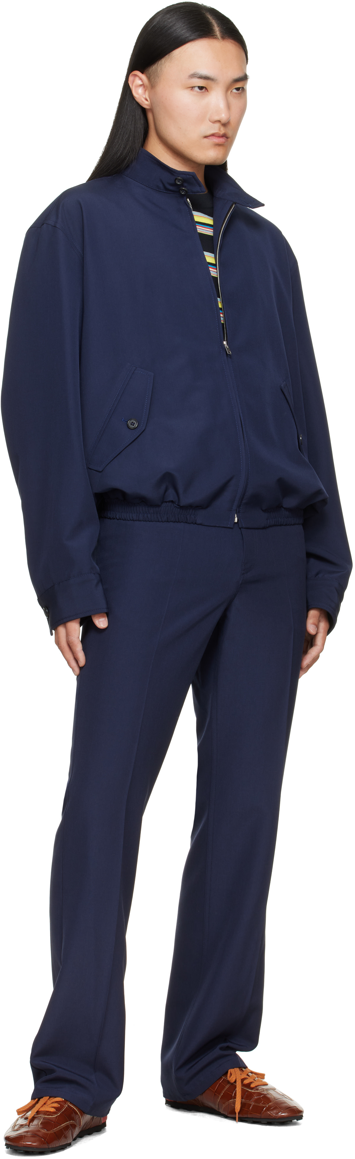 Marni - Navy Virgin Wool Trousers