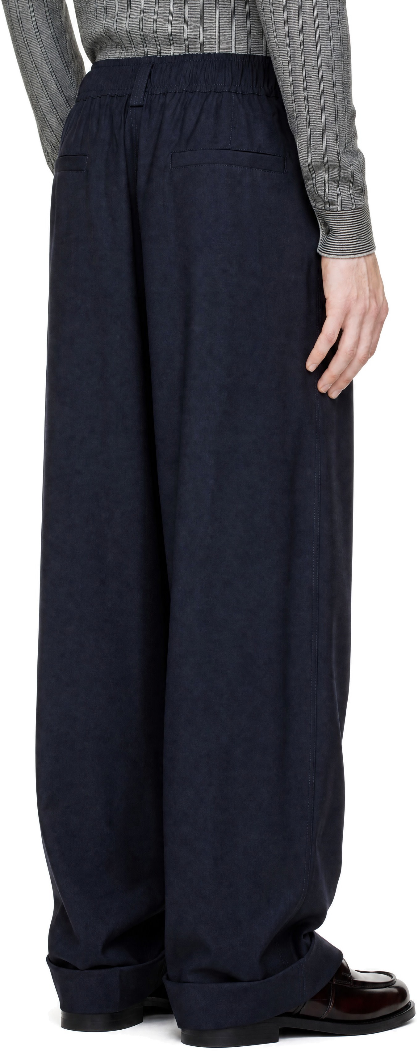 Marni - Navy Pleated Trousers