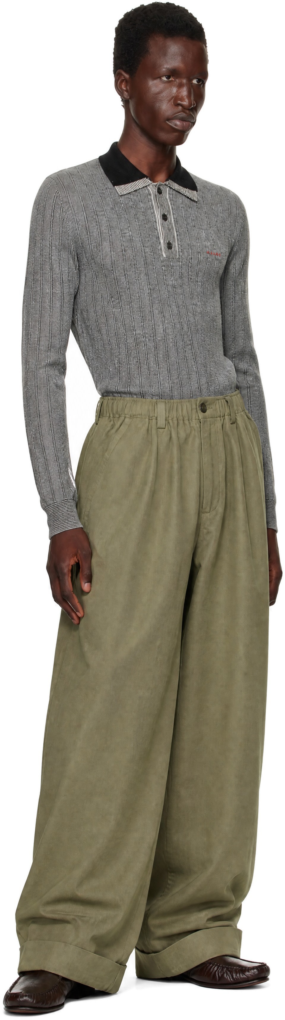Marni - Pantalon vert en canevas