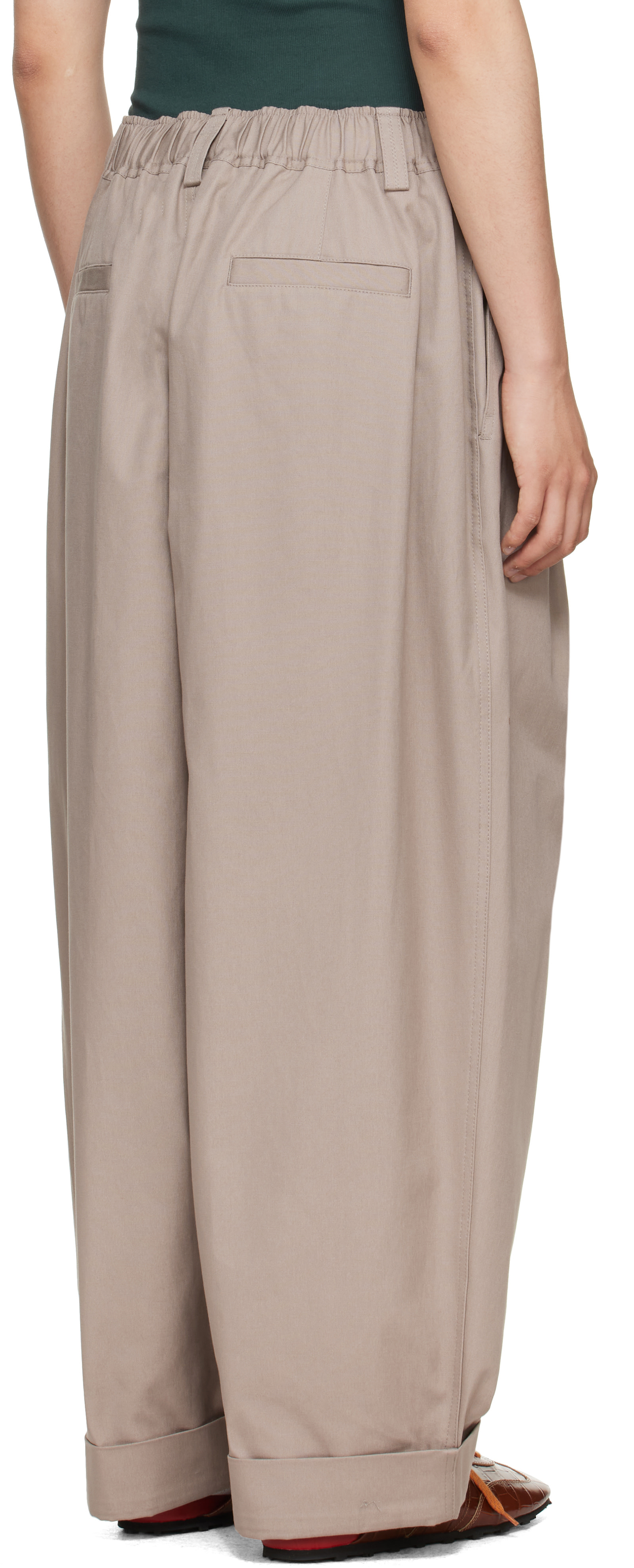 Marni - Pantalon gris à plis