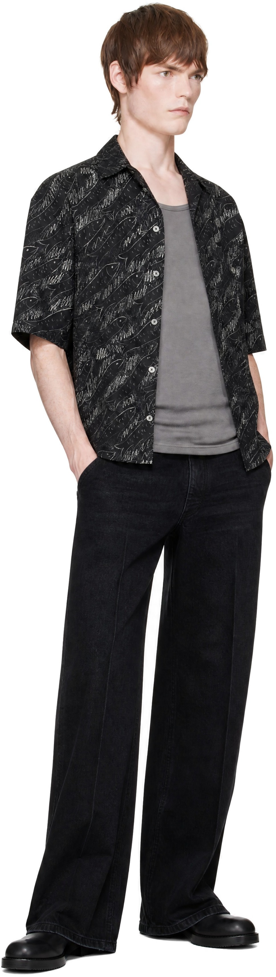 Marni - Black Creased Jeans