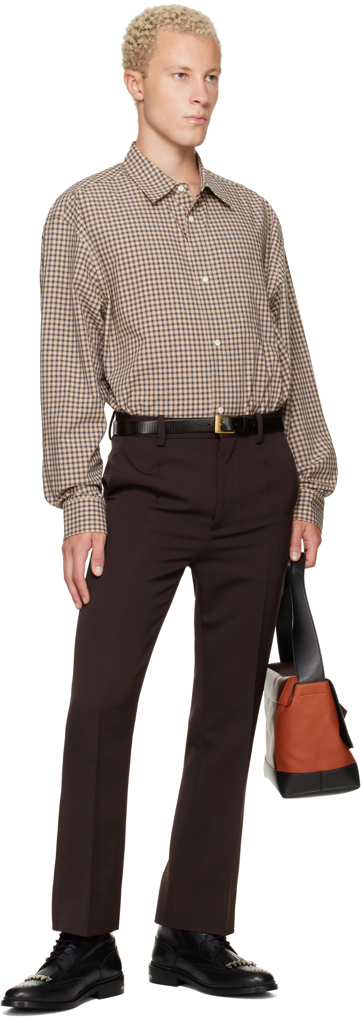 Marni - Beige Micro-Check Shirt