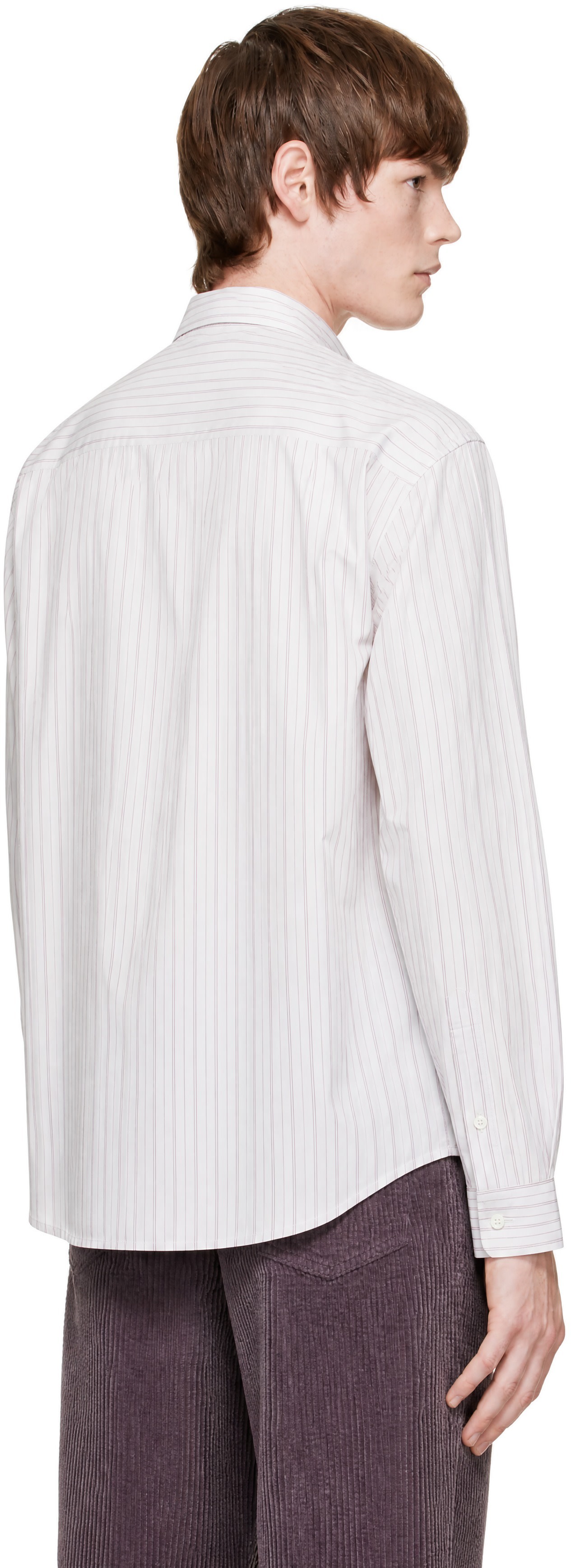 Marni - White Techno Poplin Thin Stripe Shirt