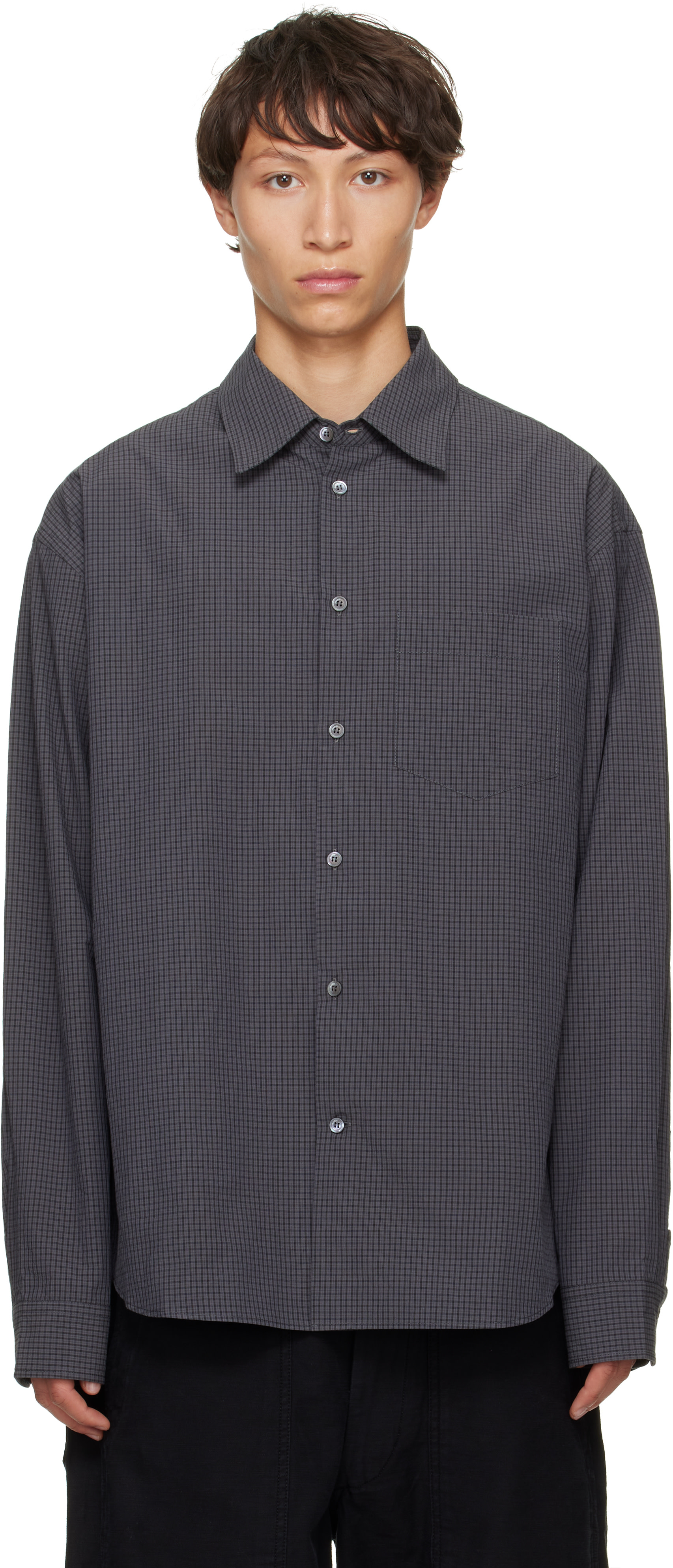 Marni - Gray Check Poplin Shirt