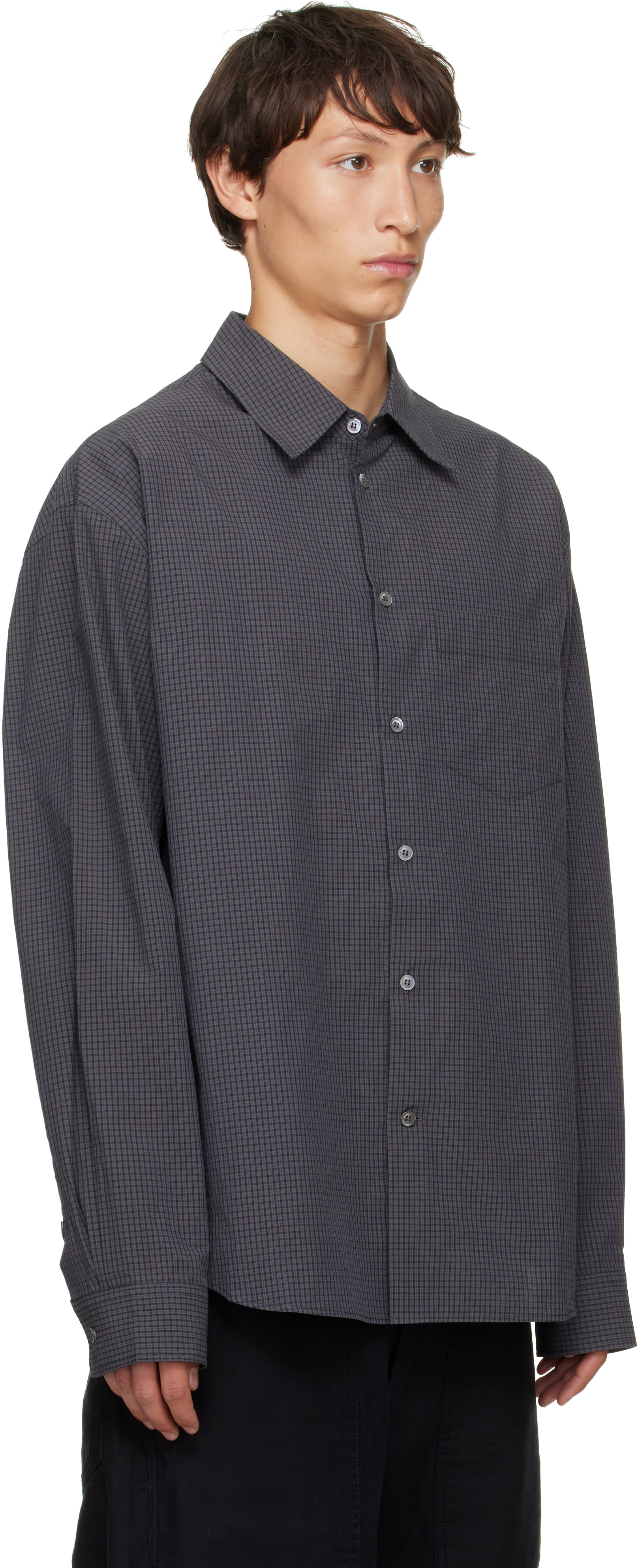 Marni - Gray Check Poplin Shirt