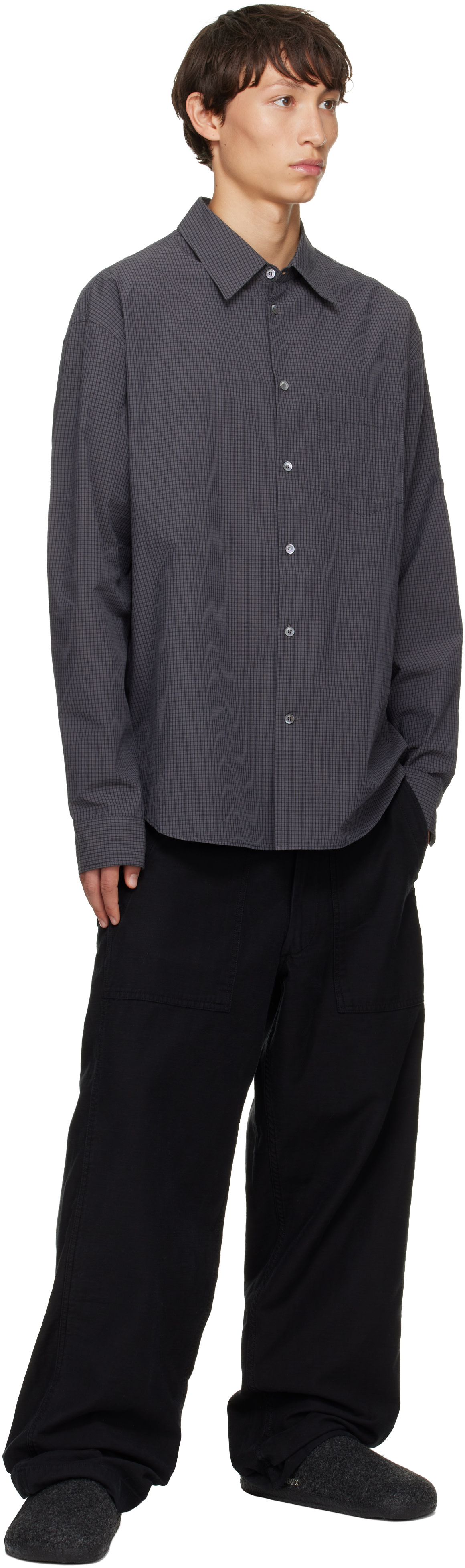 Marni - Gray Check Poplin Shirt