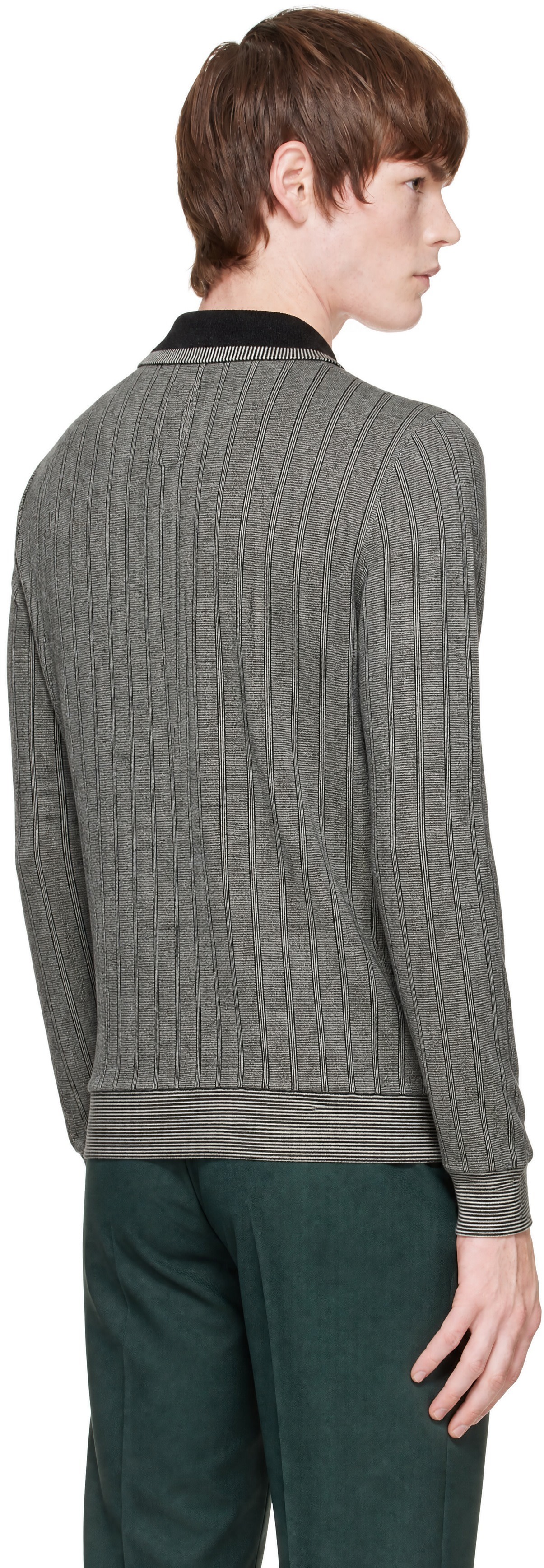 Marni - Black & White Virgin Wool Polo