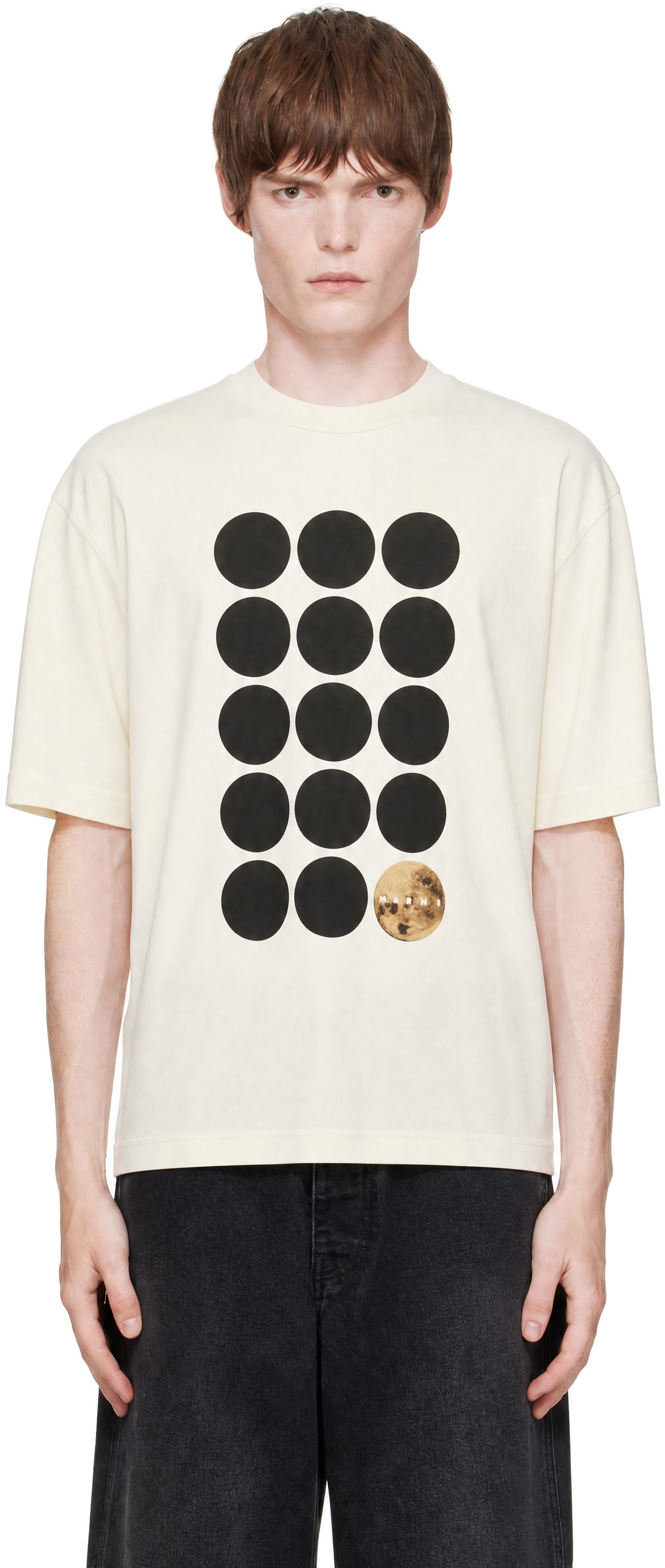Marni: ホワイト Planet コットン プリントTシャツ | SSENSE 日本