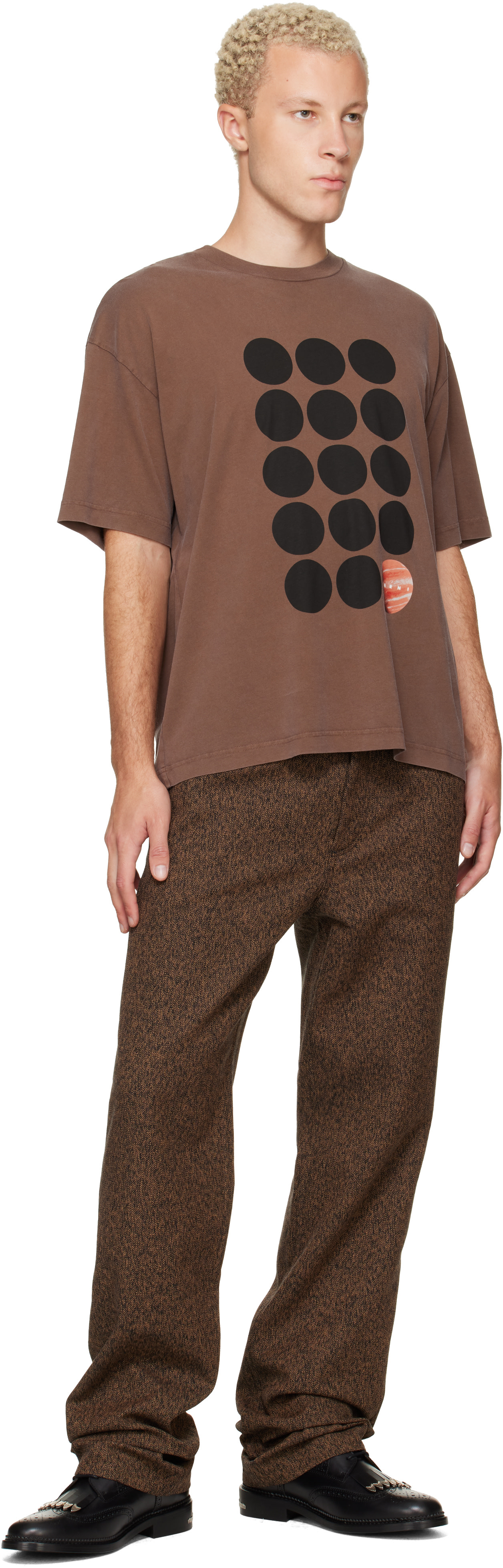 Marni - ブラウン ロゴプリント Tシャツ