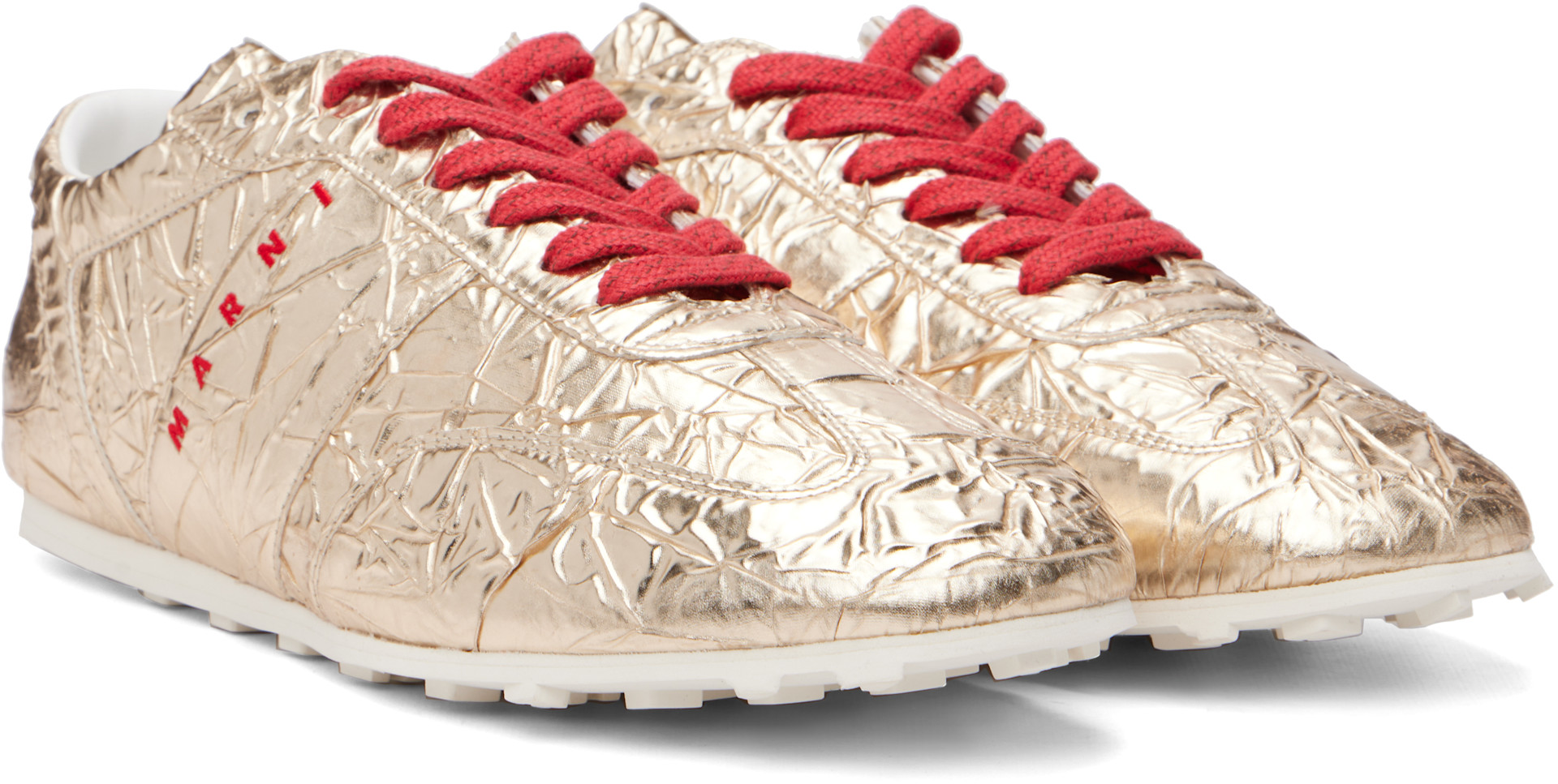 Marni - Baskets de soccer Softy dorées