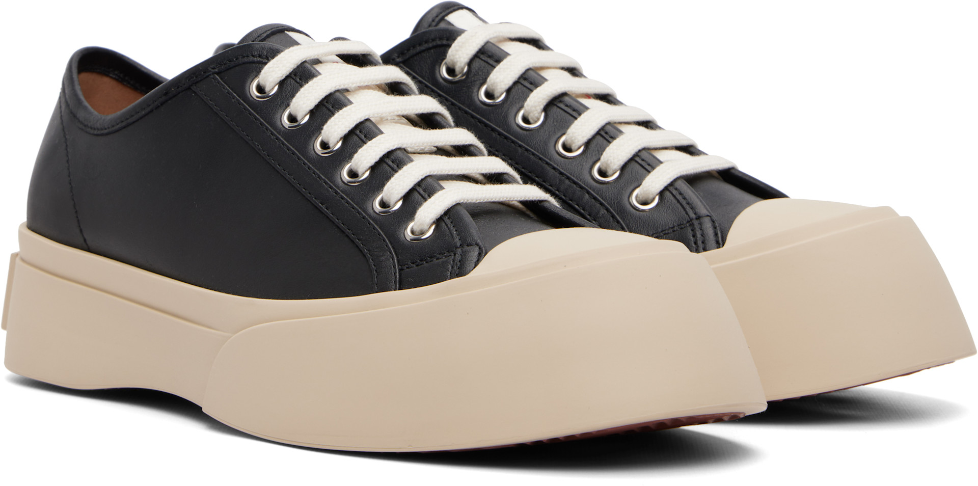 Marni: ブラック Pablo ナッパレザー スニーカー | SSENSE 日本