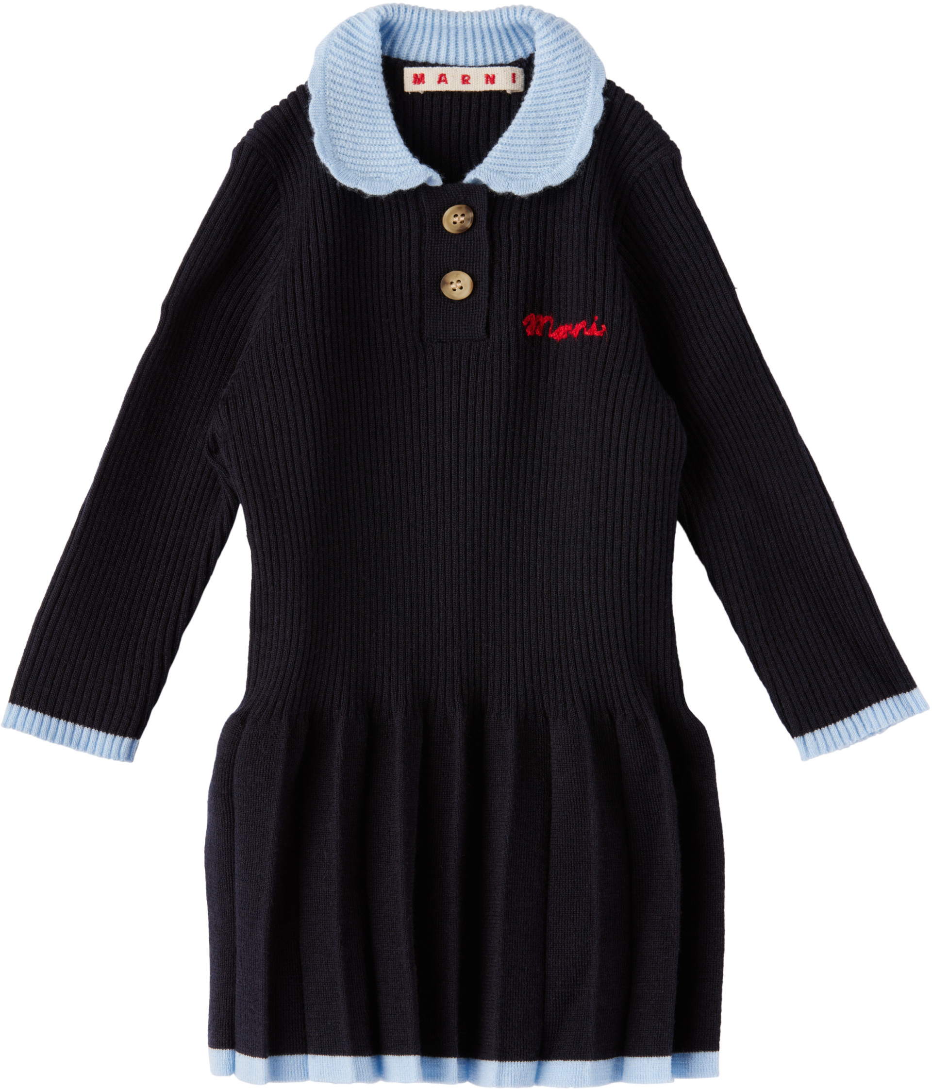Marni - Baby Navy Wool Dress