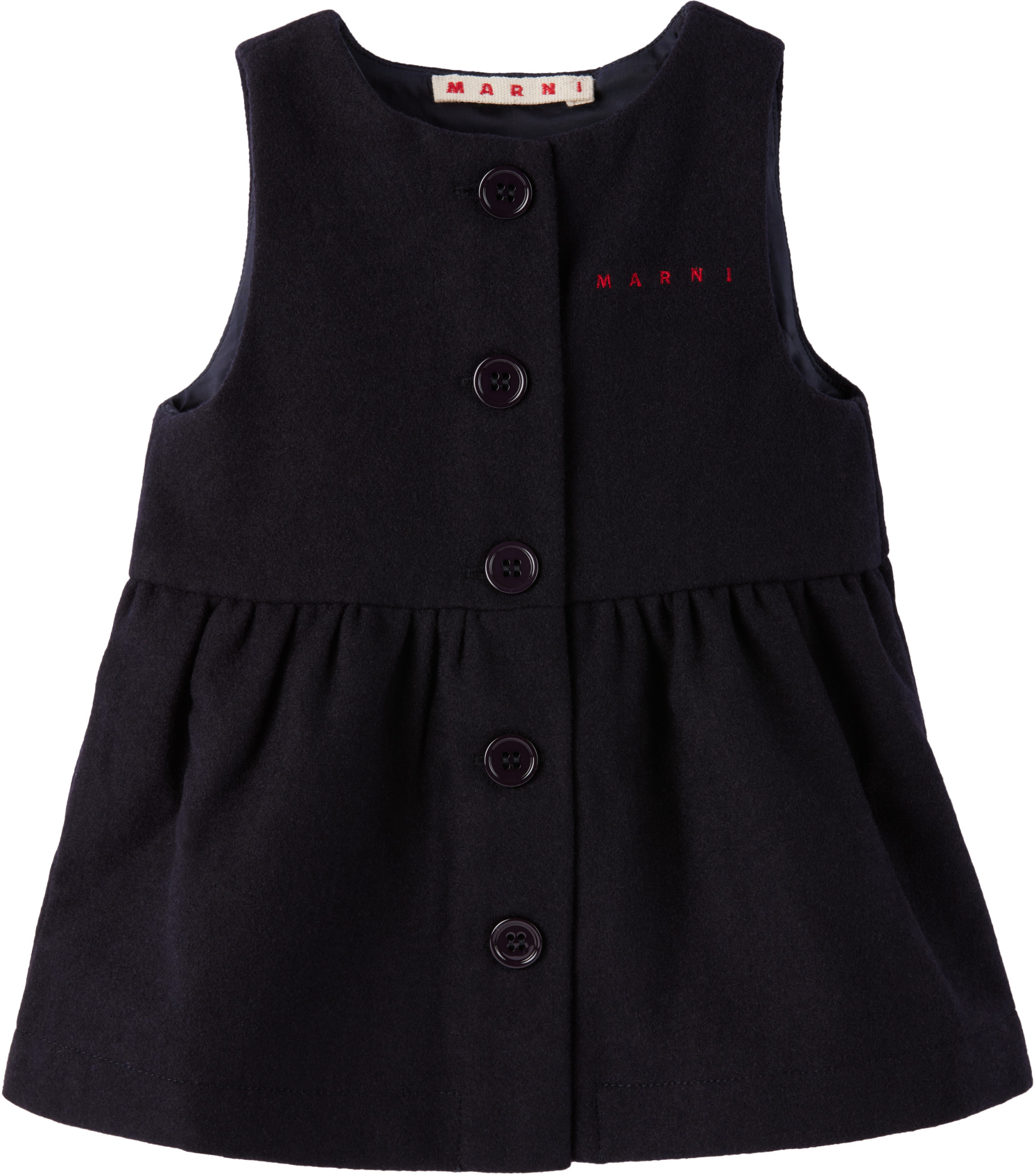 Marni - Bébé | Robe bleu marine à logo