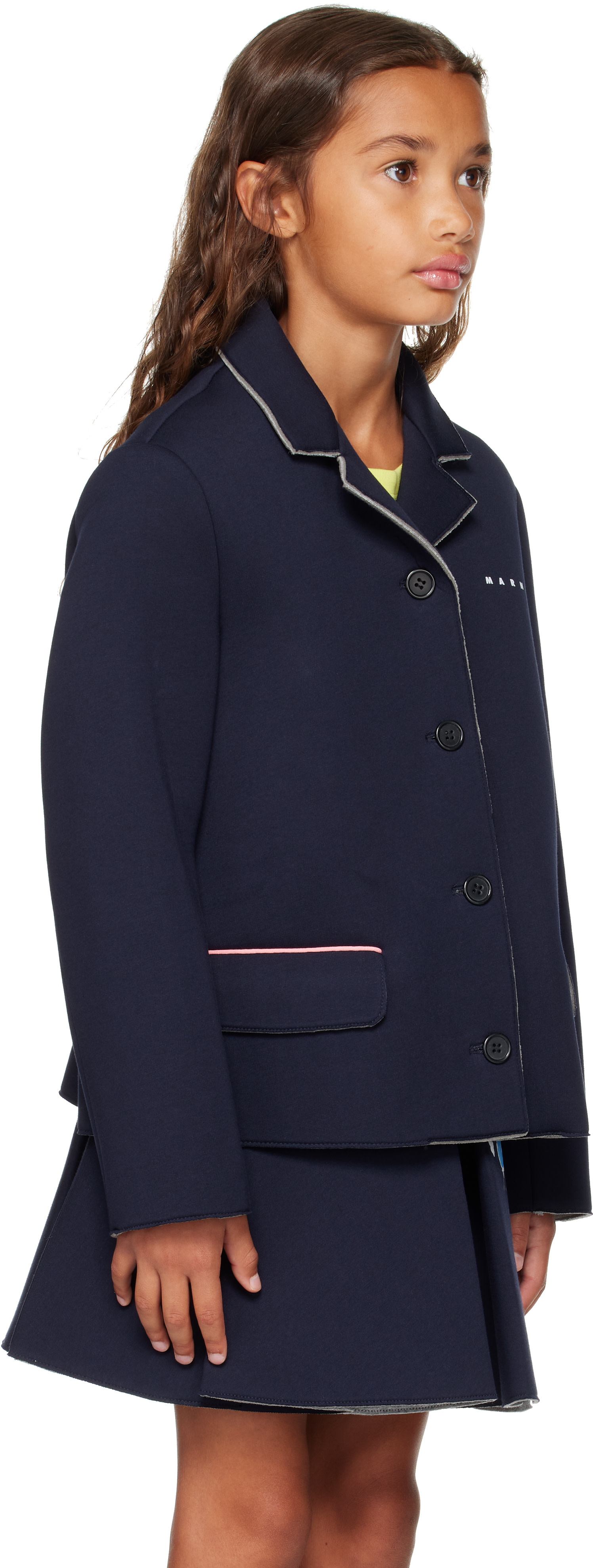 Marni - Kids Navy Jersey Blazer