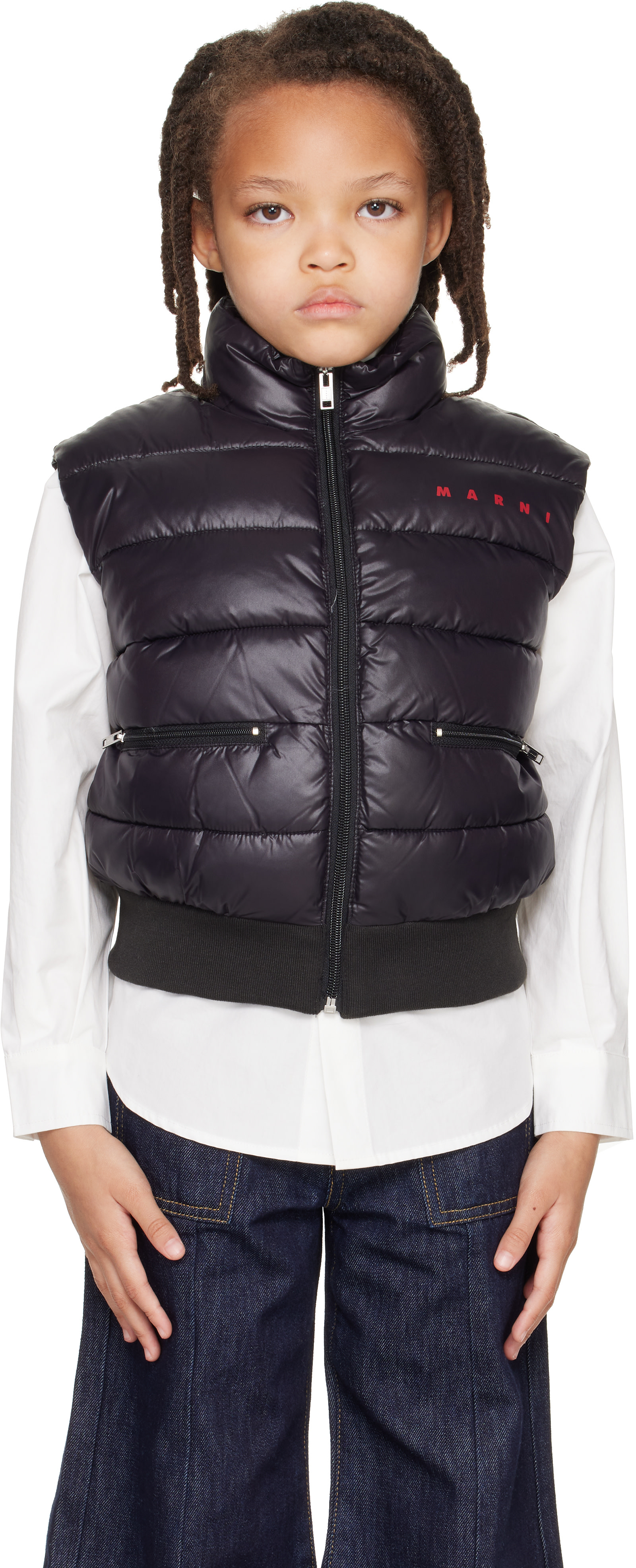 Marni - Kids Black Nylon Puffer Vest