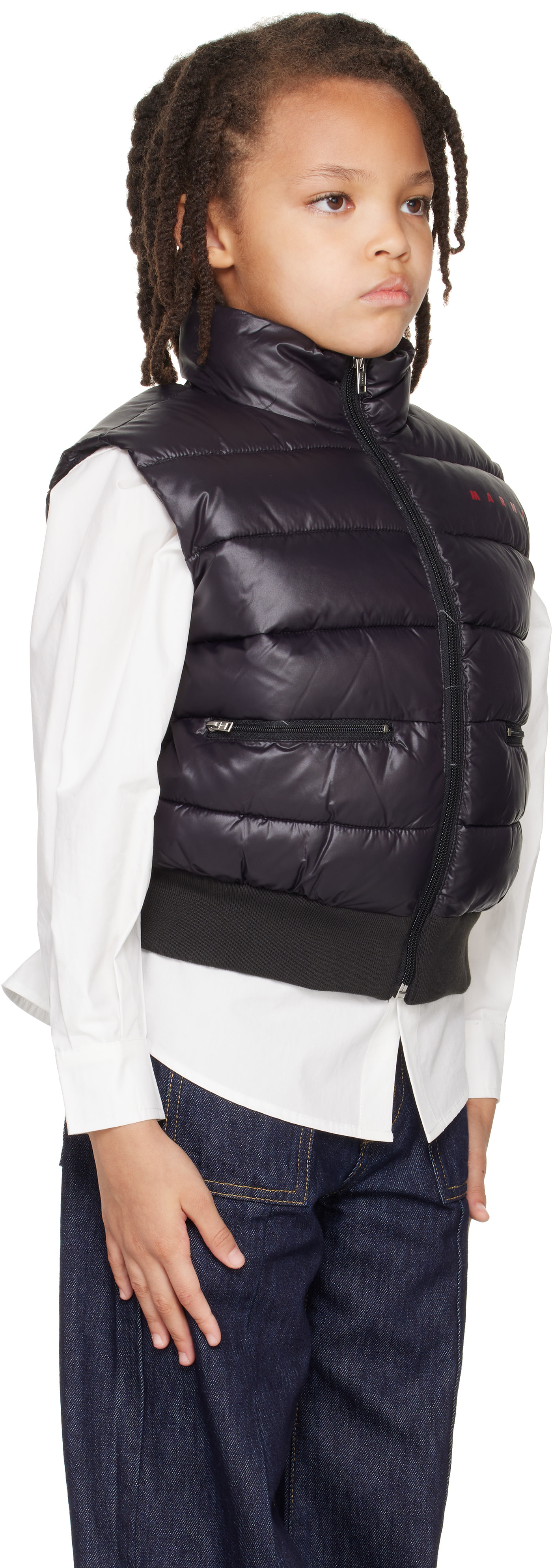 Marni - Kids Black Nylon Puffer Vest