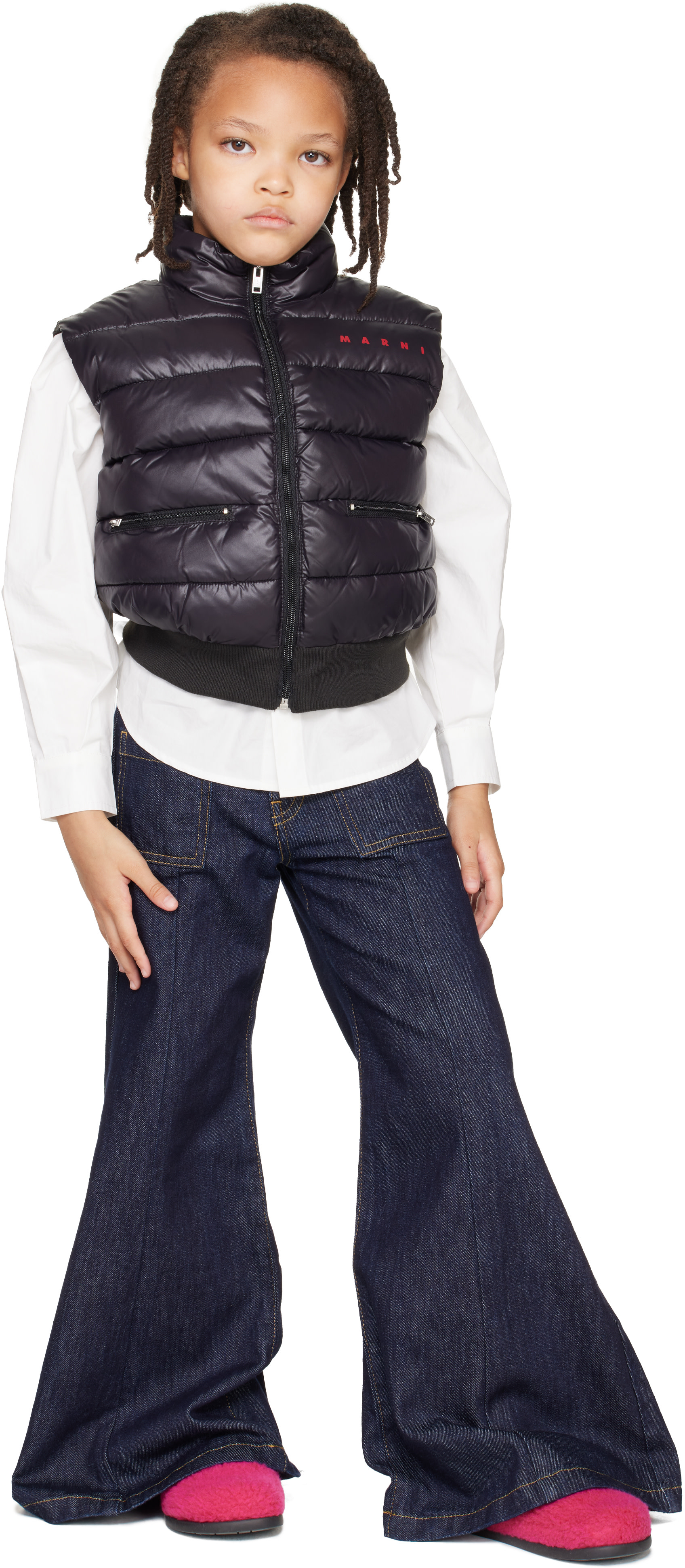 Marni - Kids Black Nylon Puffer Vest
