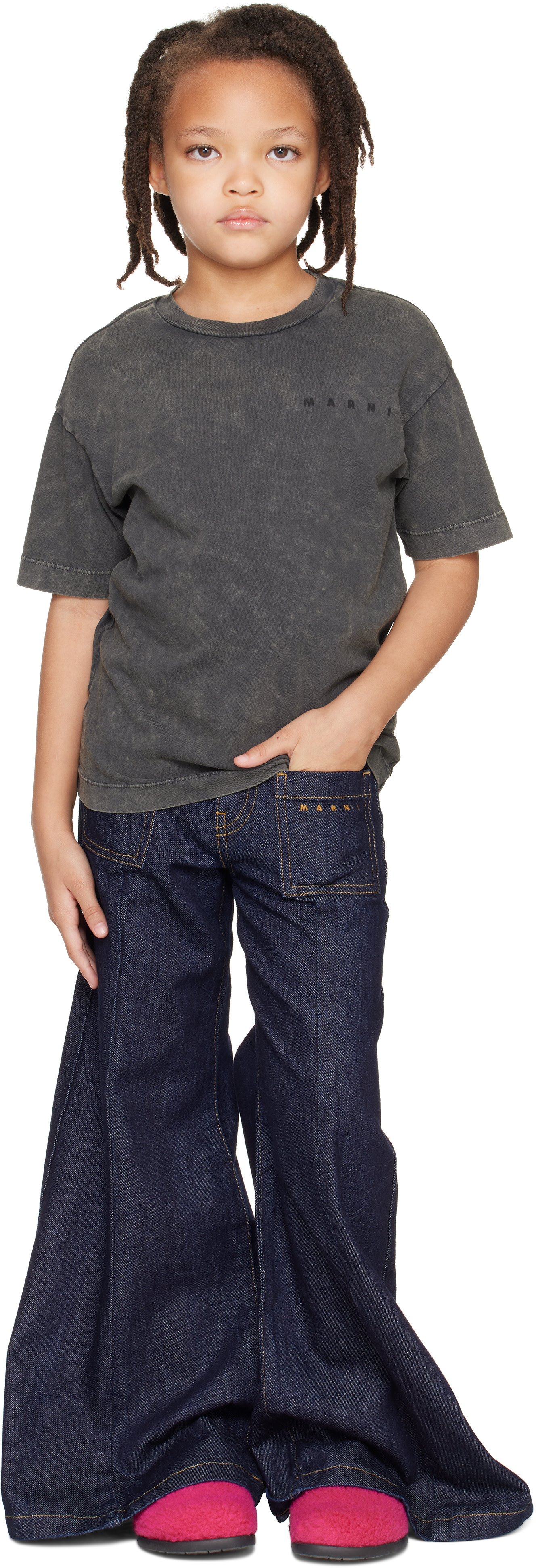 Marni - Kids Gray Logo T-shirt