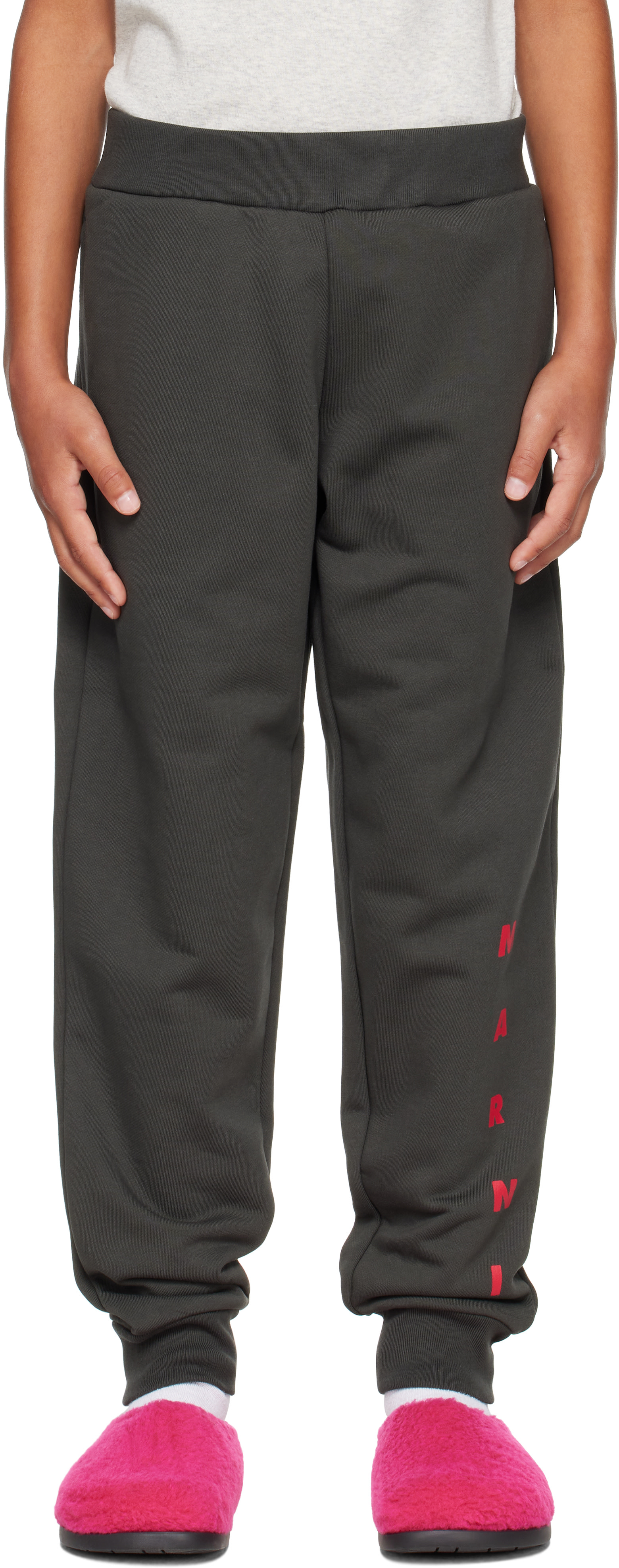 Marni - Kids Gray Logo Sweatpants