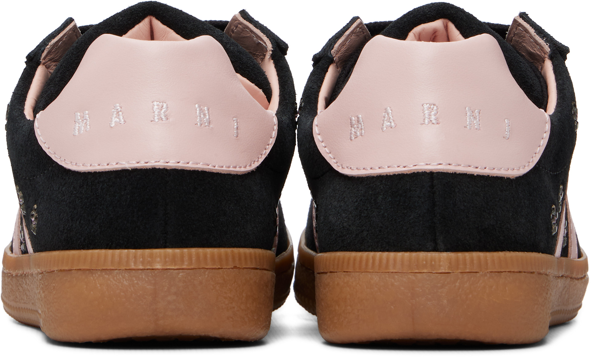 Marni - Enfant | Baskets noires en suède