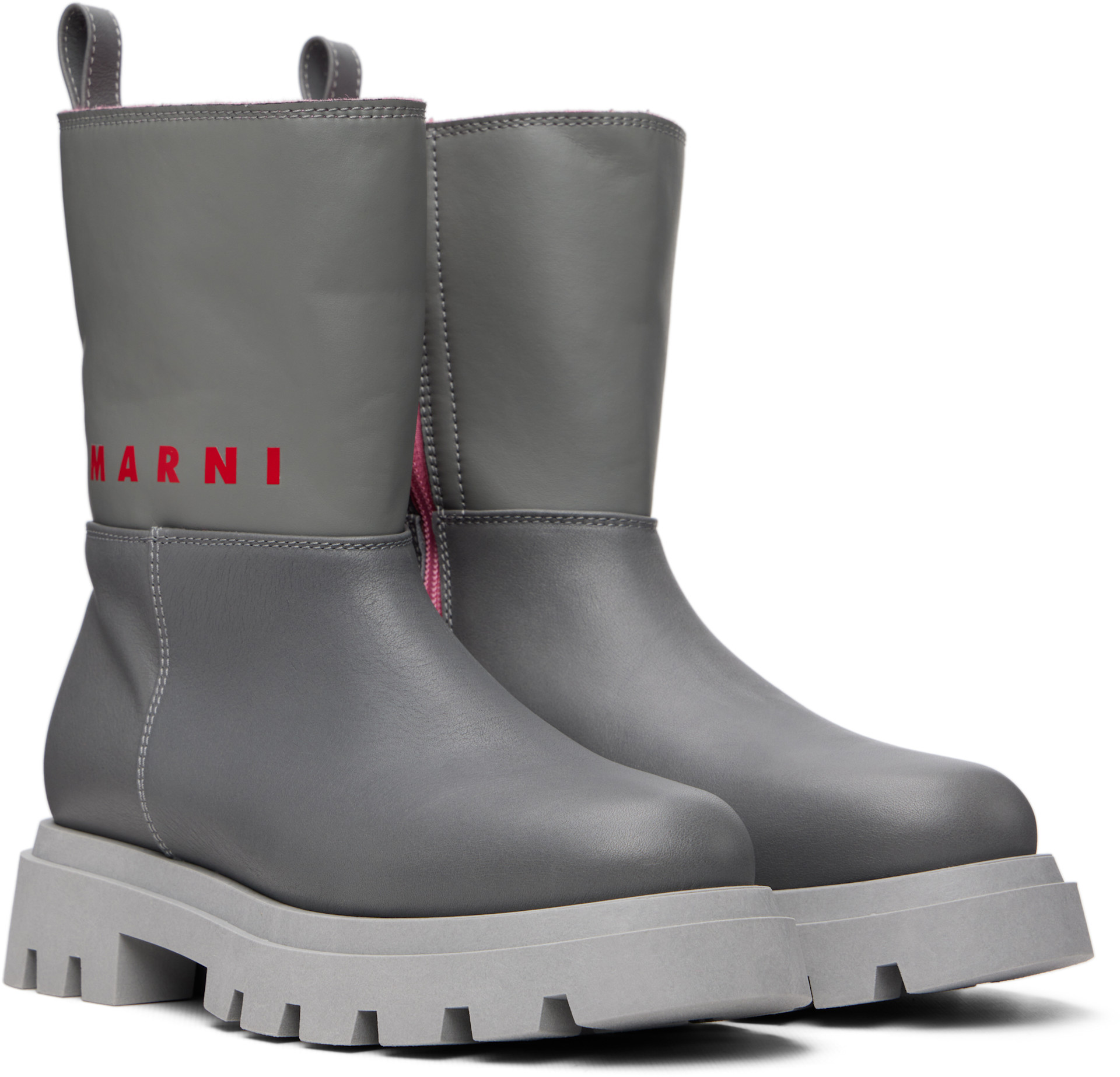 Marni - Big Kids Gray Low Boots
