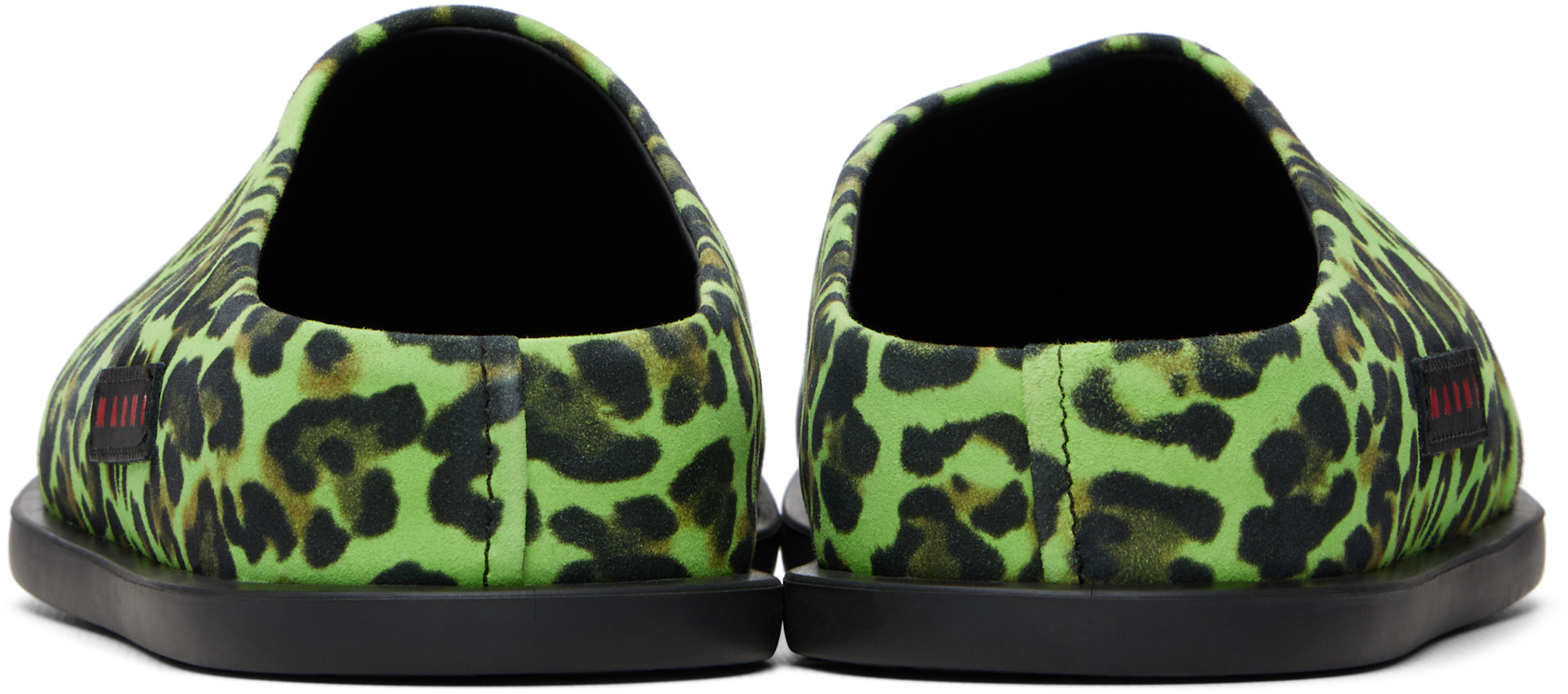 Marni: SSENSE Exclusive Big Kids Green Fussbett Sabot Slip-on