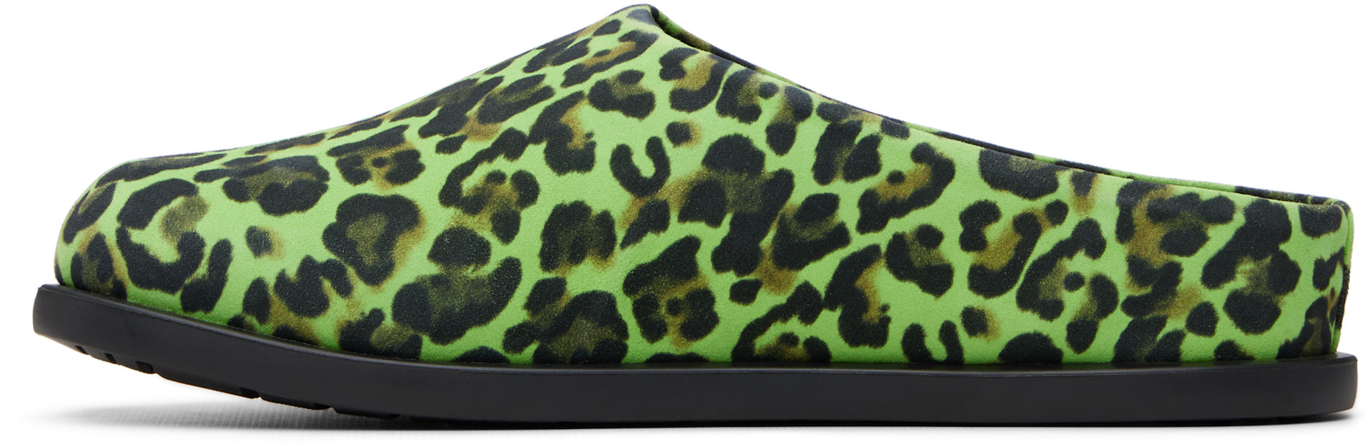Marni: SSENSE Exclusive Big Kids Green Fussbett Sabot Slip-on