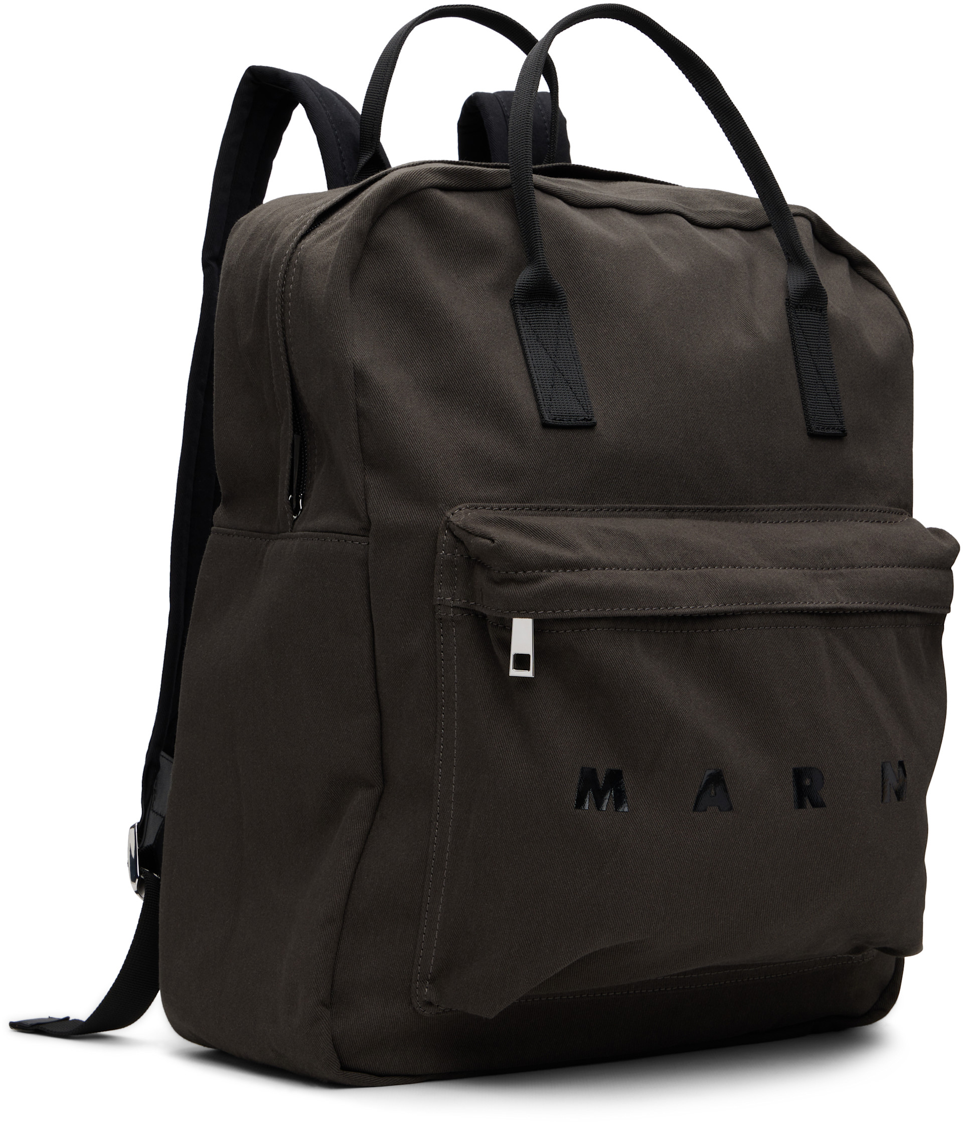 Marni - Kids Khaki Logo Backpack
