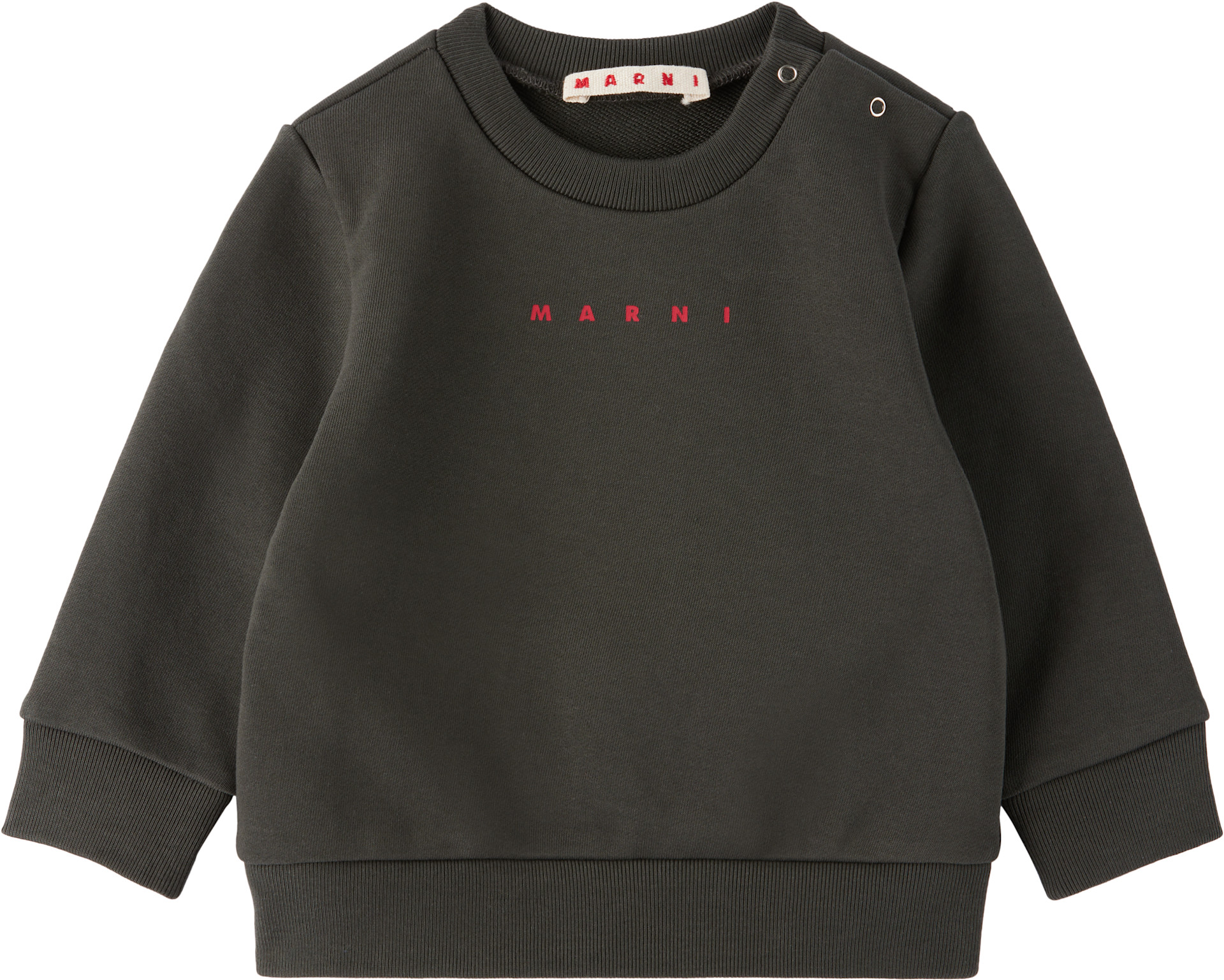 Marni - Bébé | Pull molletonné noir à logo imprimé