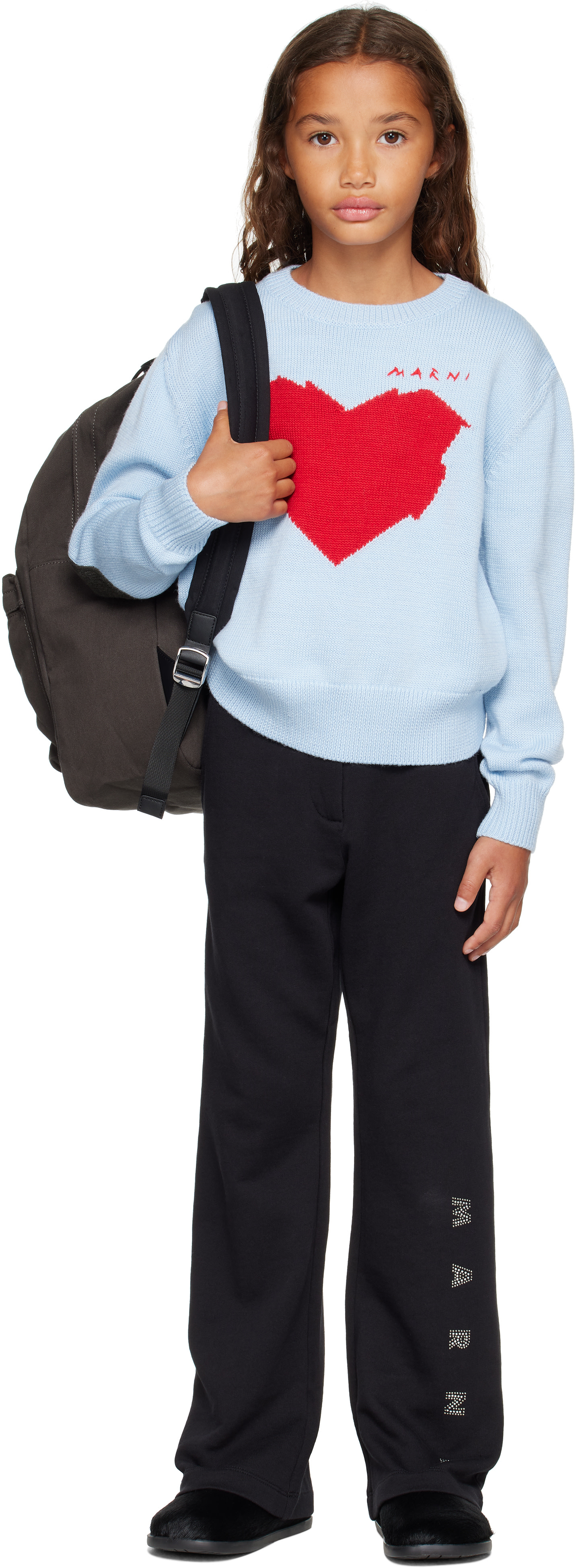 Marni - Kids Blue Graphic Sweater