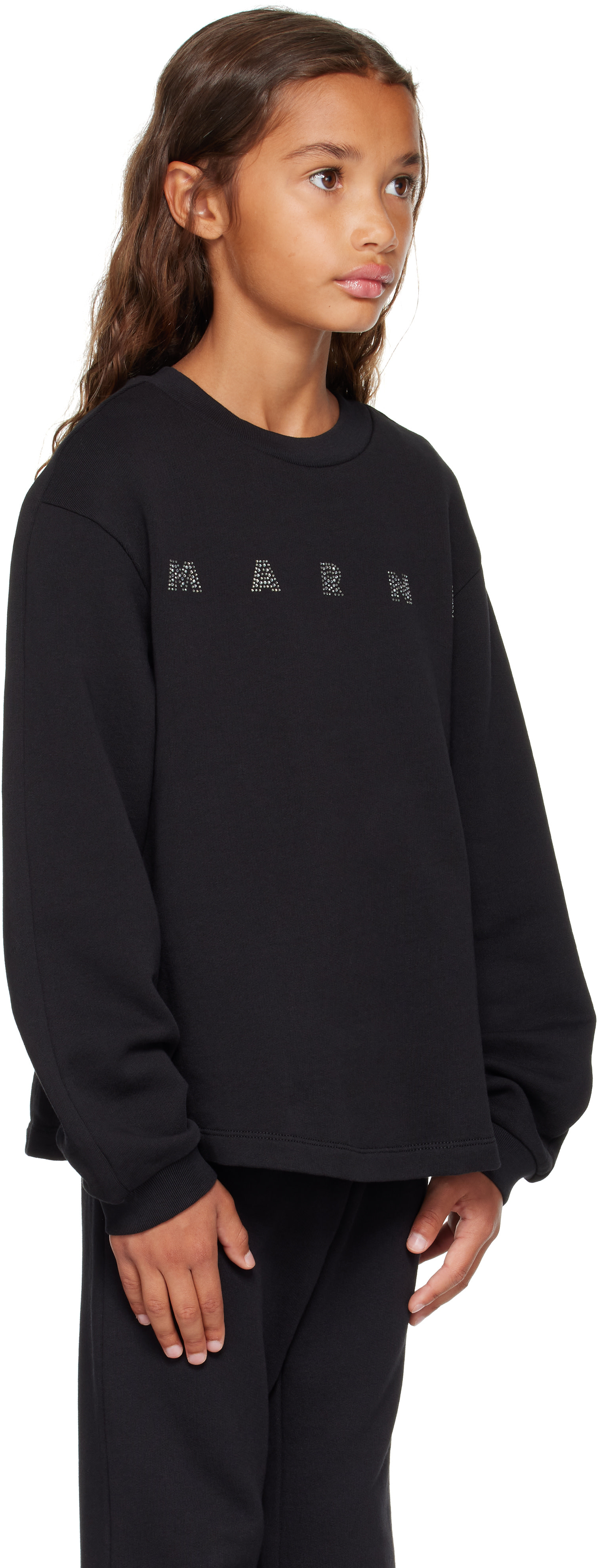 Marni - Enfant | Pull molletonné noir à logo