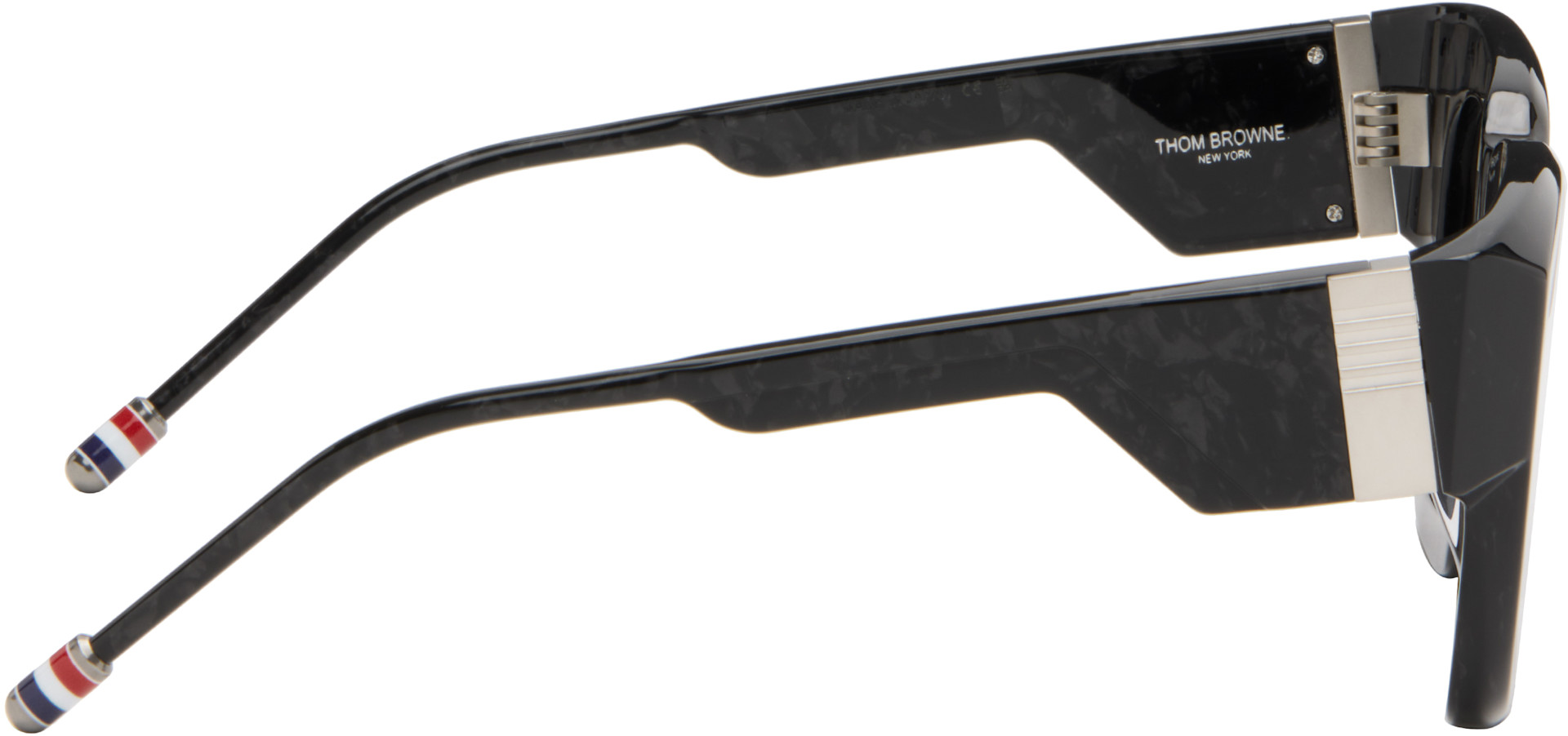 Thom Browne - Black Rectangular Sunglasses
