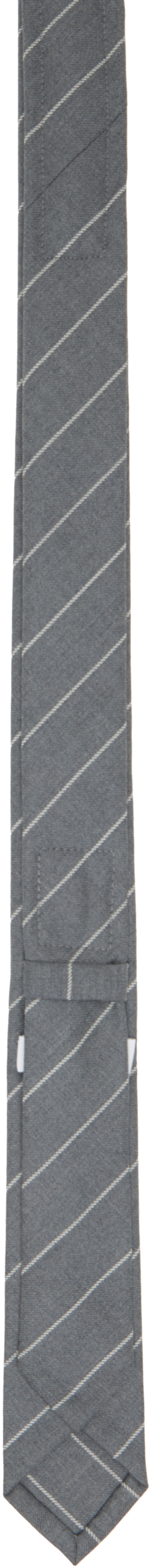 Thom Browne - Gray Pinstripe Tie