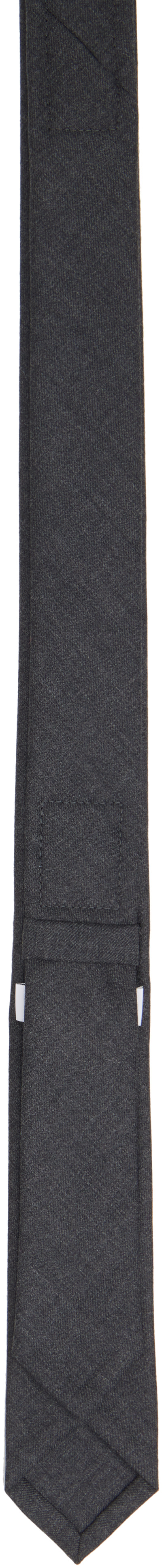 Thom Browne - Cravate grise en sergé