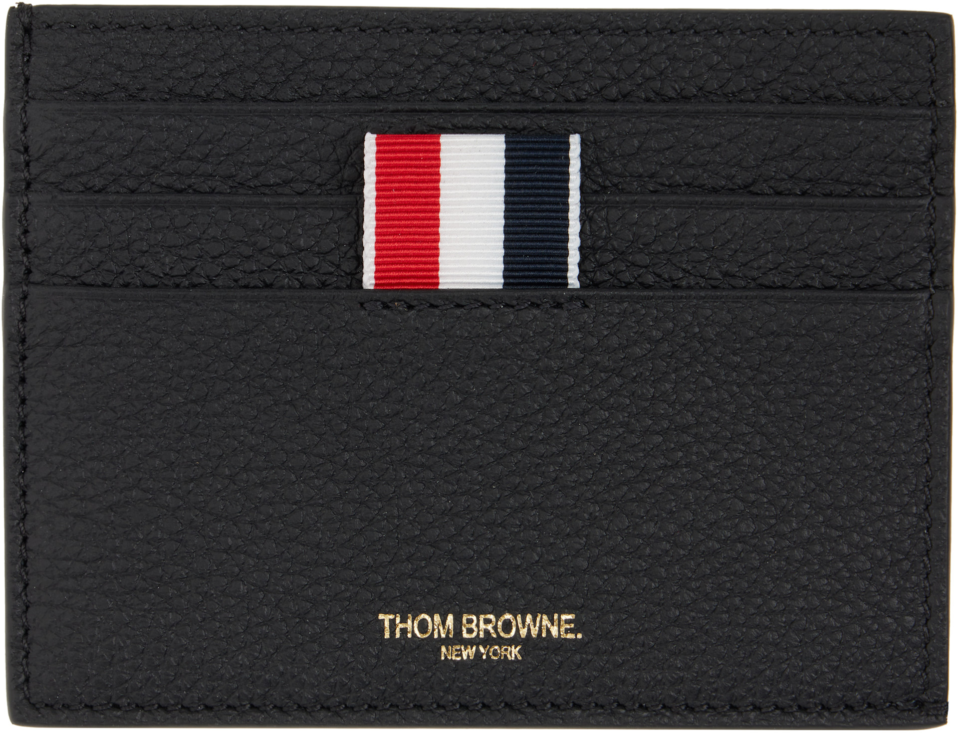 Thom Browne: ブラック Note Compartment ソフト ペブルグレイン