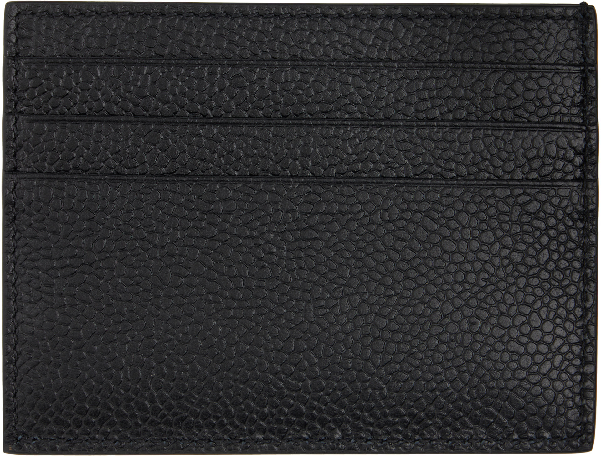 Thom Browne - ブラック Note Compartment ペブルグレイン カードケース