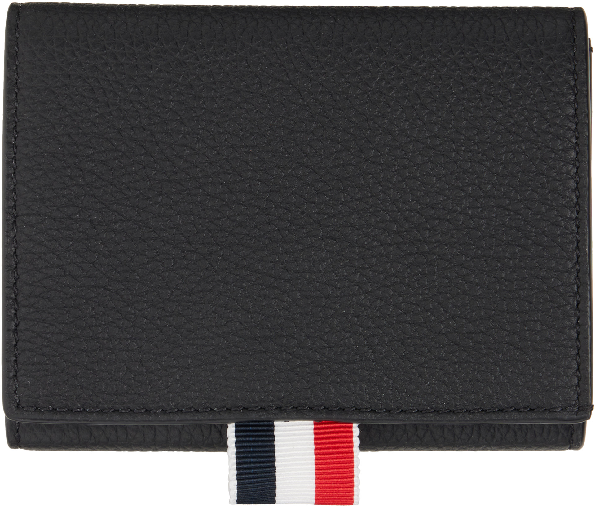 Thom Browne - ブラック ソフト ペブルグレイン 三つ折り 札入れ