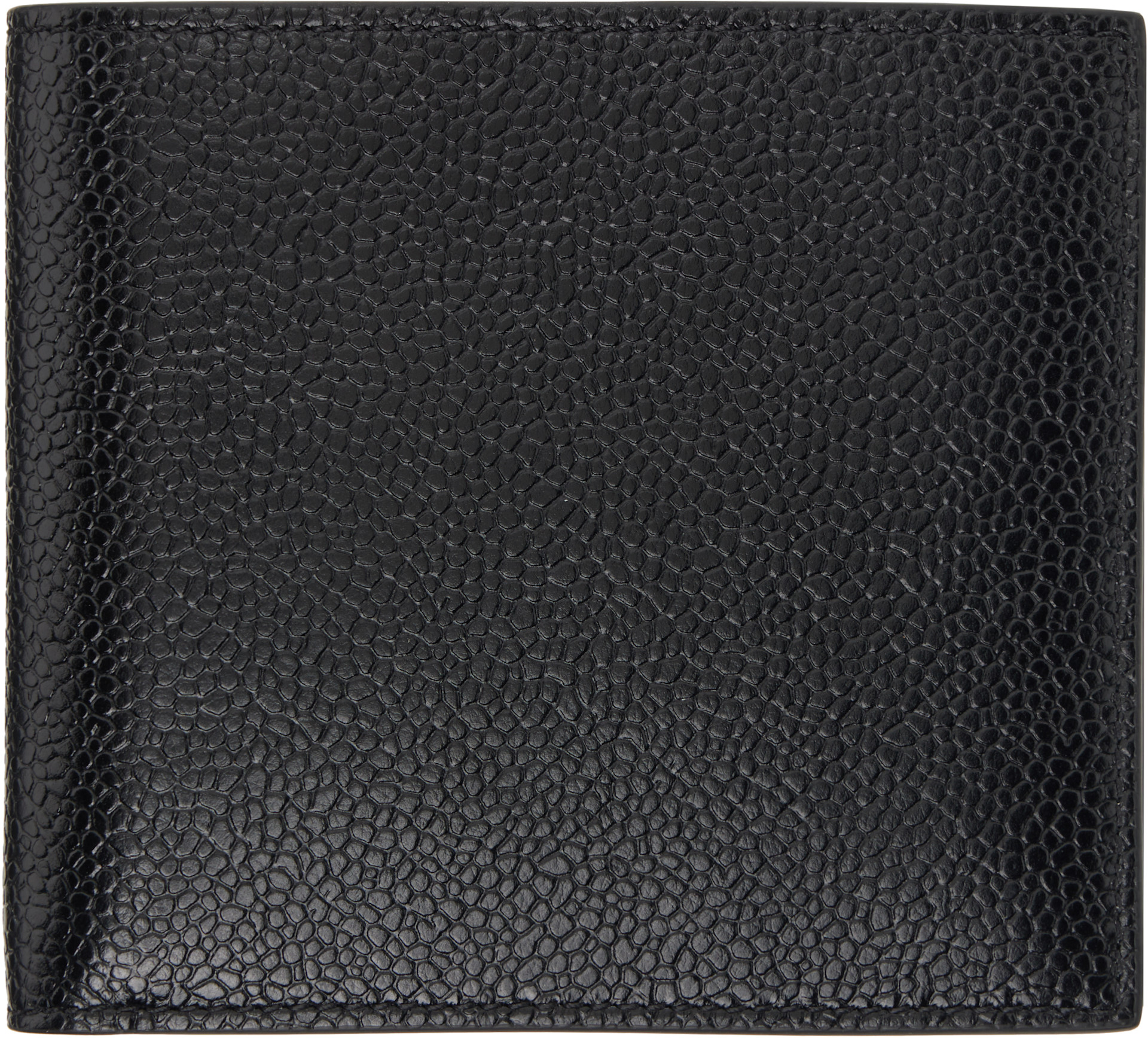 Thom Browne - Black Pebble Grain Leather Billfold Wallet