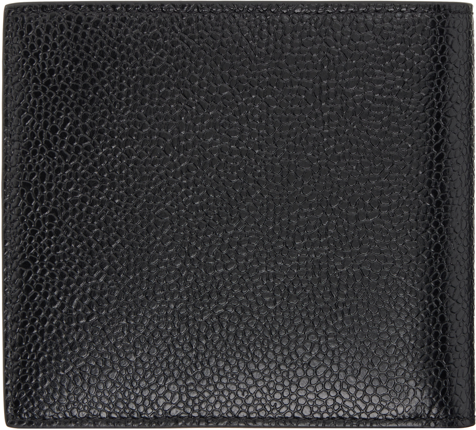 Thom Browne - Black Pebble Grain Leather Billfold Wallet